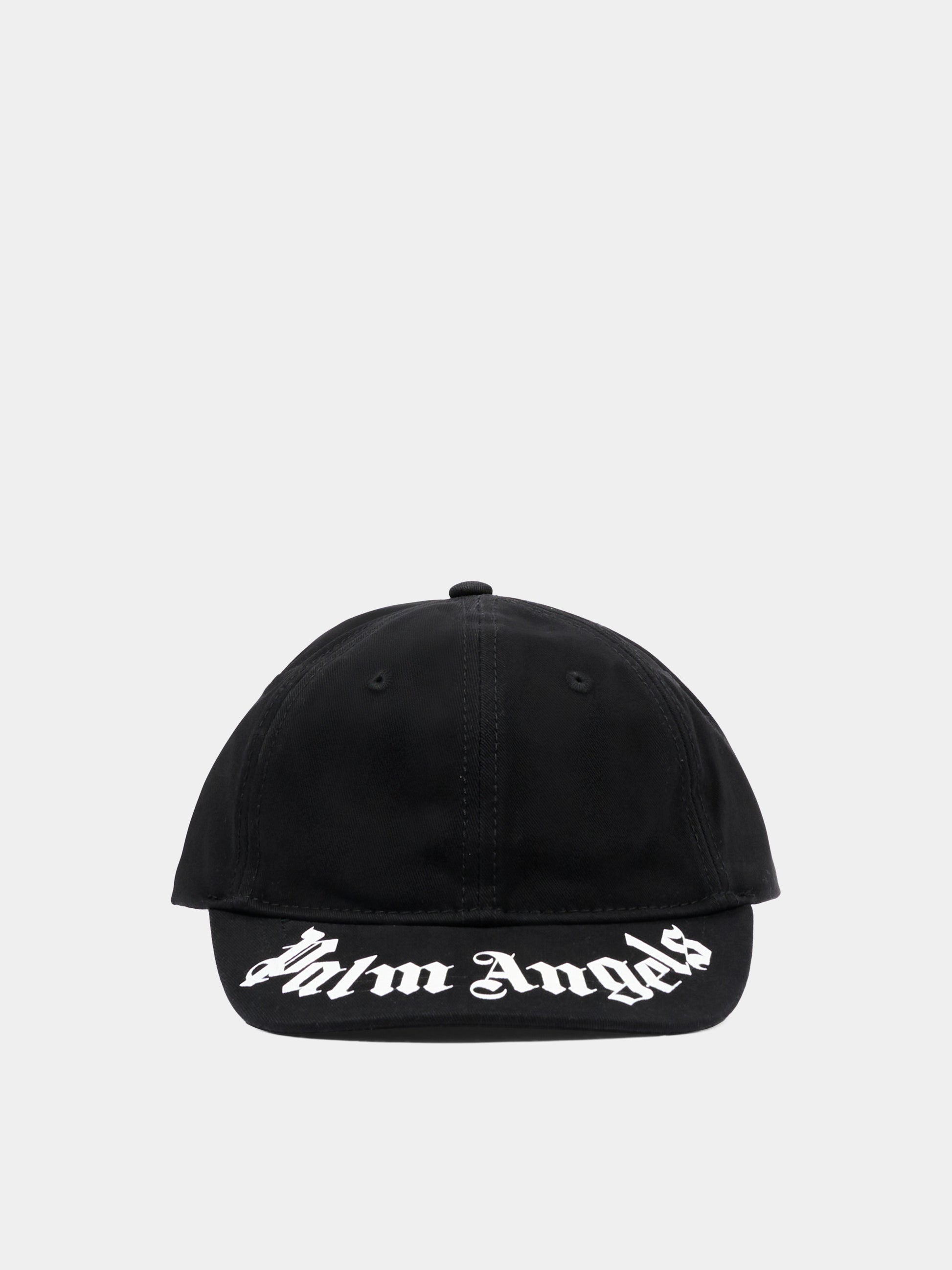 Cappello nero per bambini con logo,Palm Angels,PBLB002S26FAB001 110