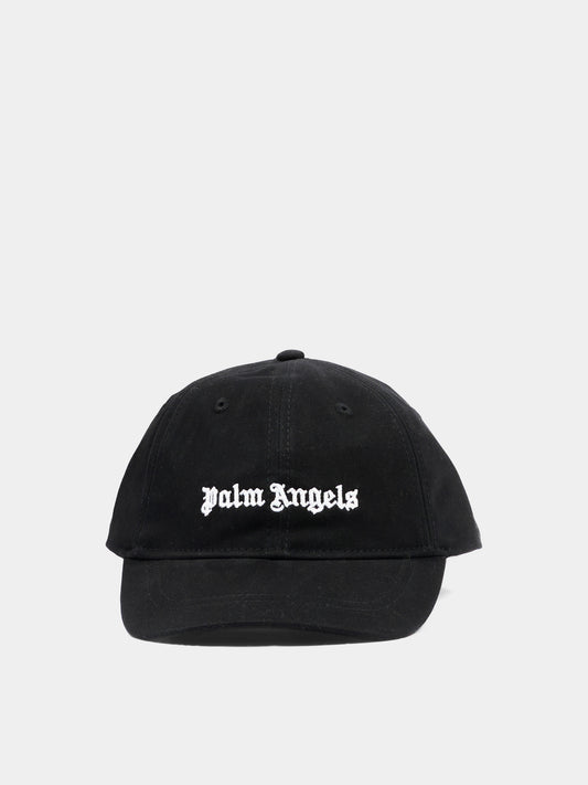 Cappello con visiera nero con logo,Palm Angels,PBLB002S26FAB003 110