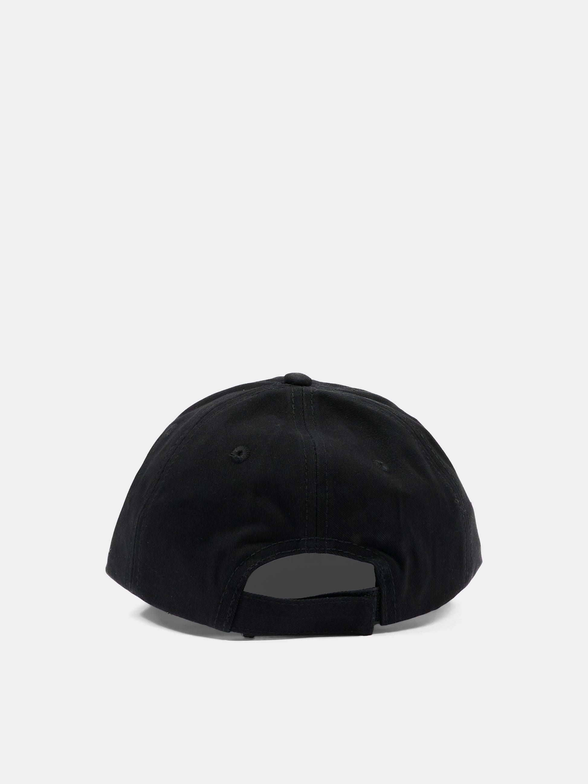 Cappello con visiera nero con logo,Palm Angels,PBLB002S26FAB003 110