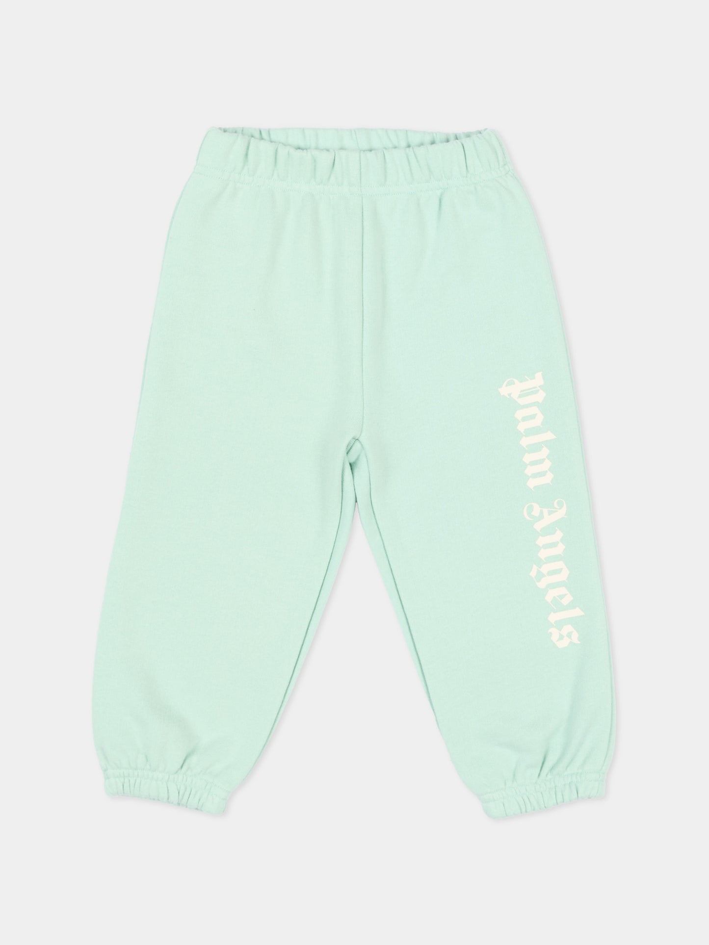 Pantaloni sportivi verdi per neonati con logo,Palm Angels,PBXD001S26FLE001 081