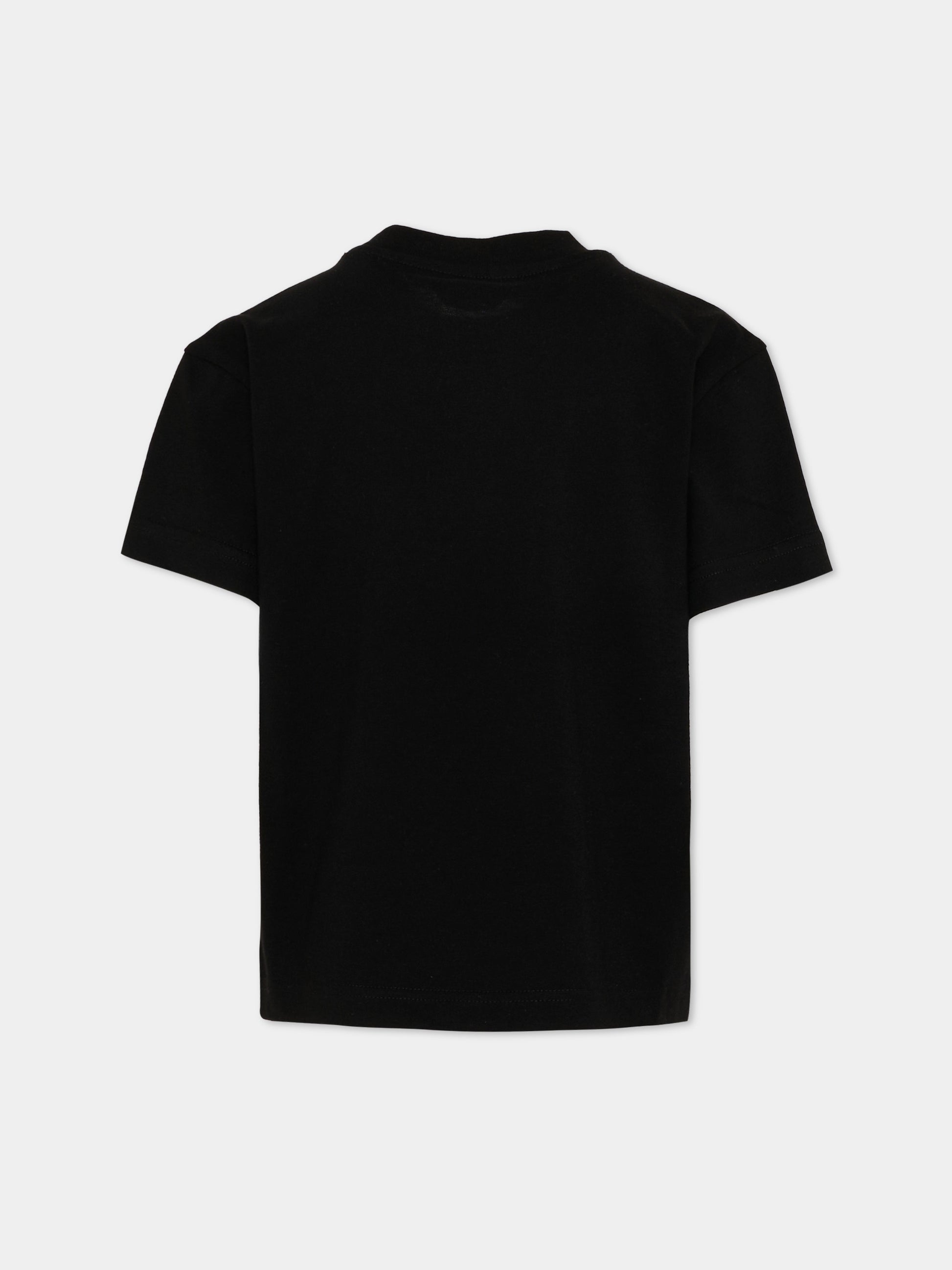 T-Shirt nera per bambina con Teddy Bear,Palm Angels,PGAA002S26JER001 110