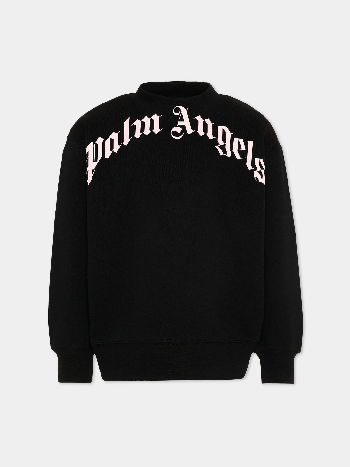Felpa nera per bambina con maxi logo,Palm Angels,PGBA013S26FLE001 110