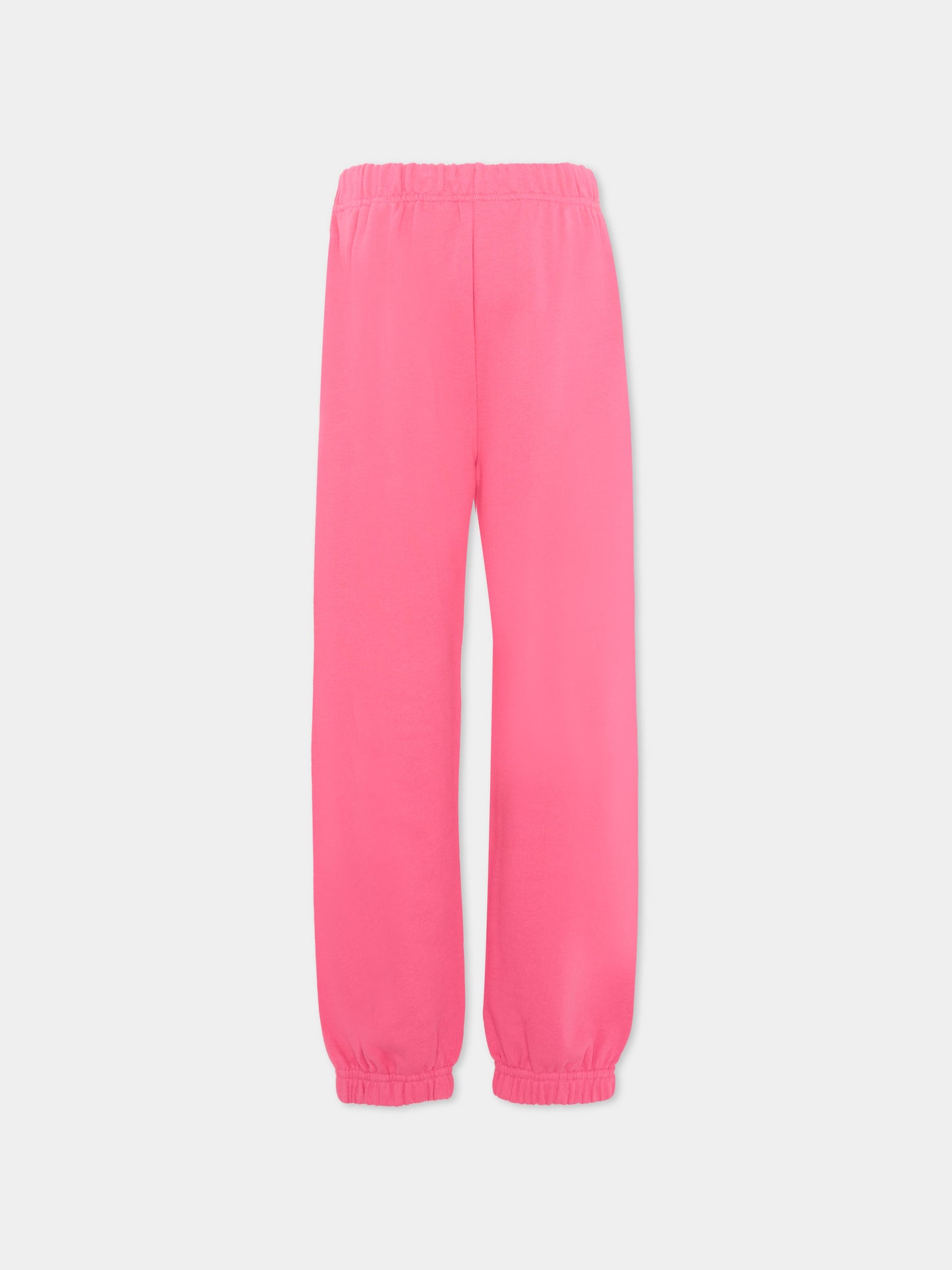 Pantaloni sportivi fucsia per bambina con logo,Palm Angels,PGCH008S26FLE001 044