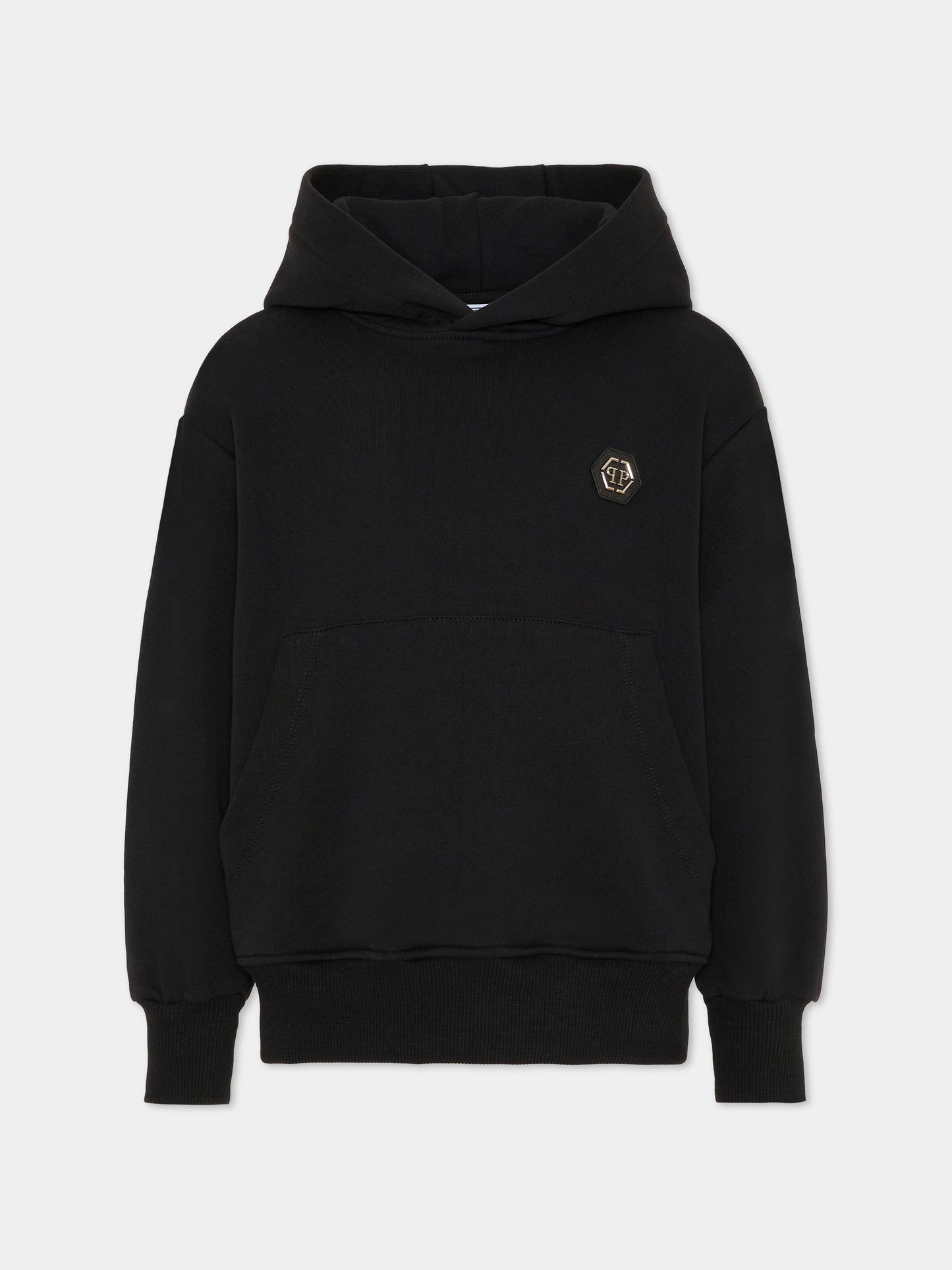 Felpa nera per bambino con orsetto,Philipp Plein Junior,S6PHJBHS060 110