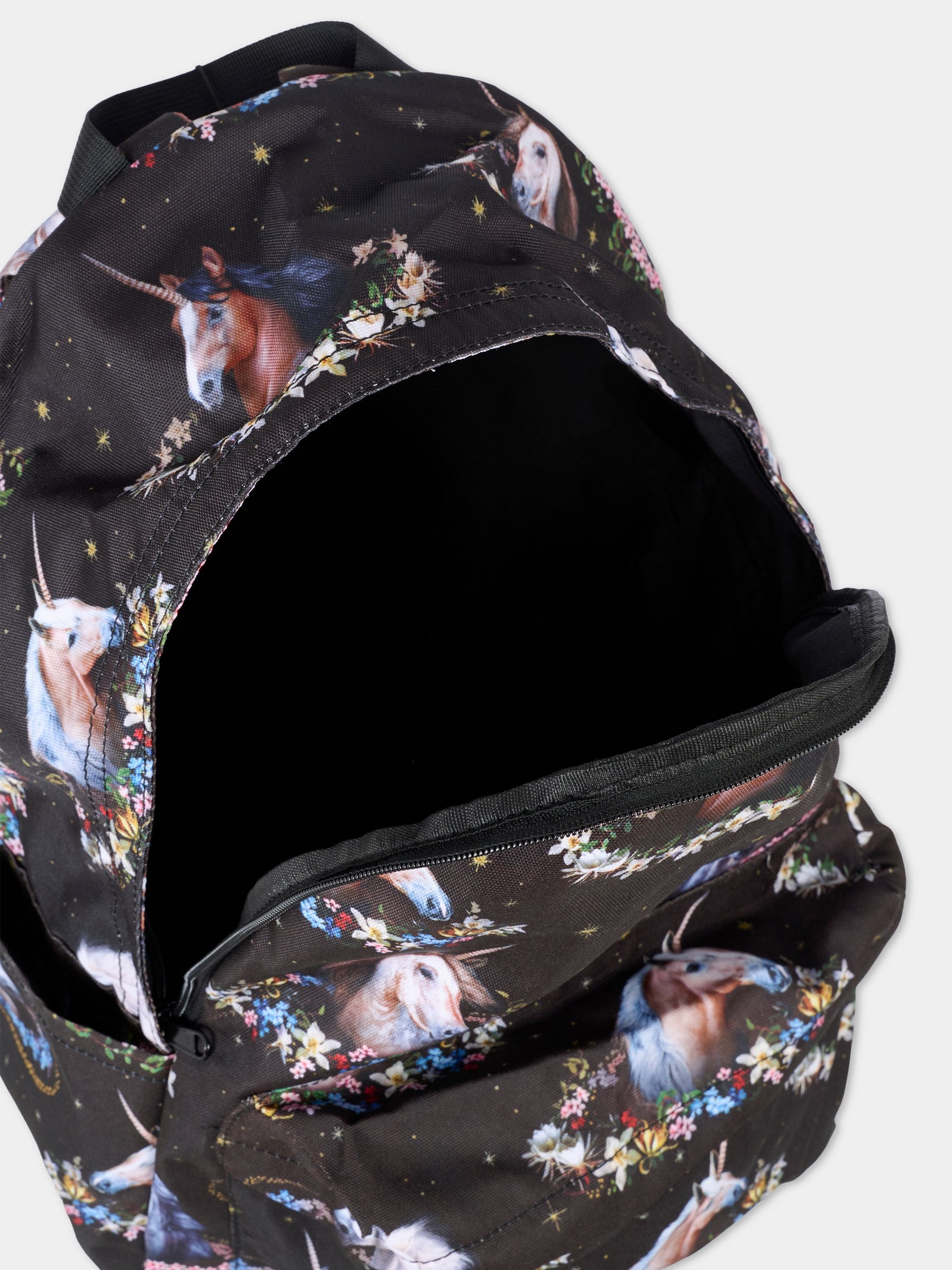 Zaino Mio nero per bambini con unicorno all over,Molo,7W25V201 9383