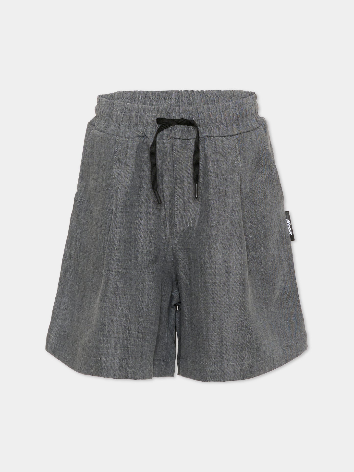 Shorts grigi per bambini con coulisse,Msgm Kids,S6MSJBBE056 102