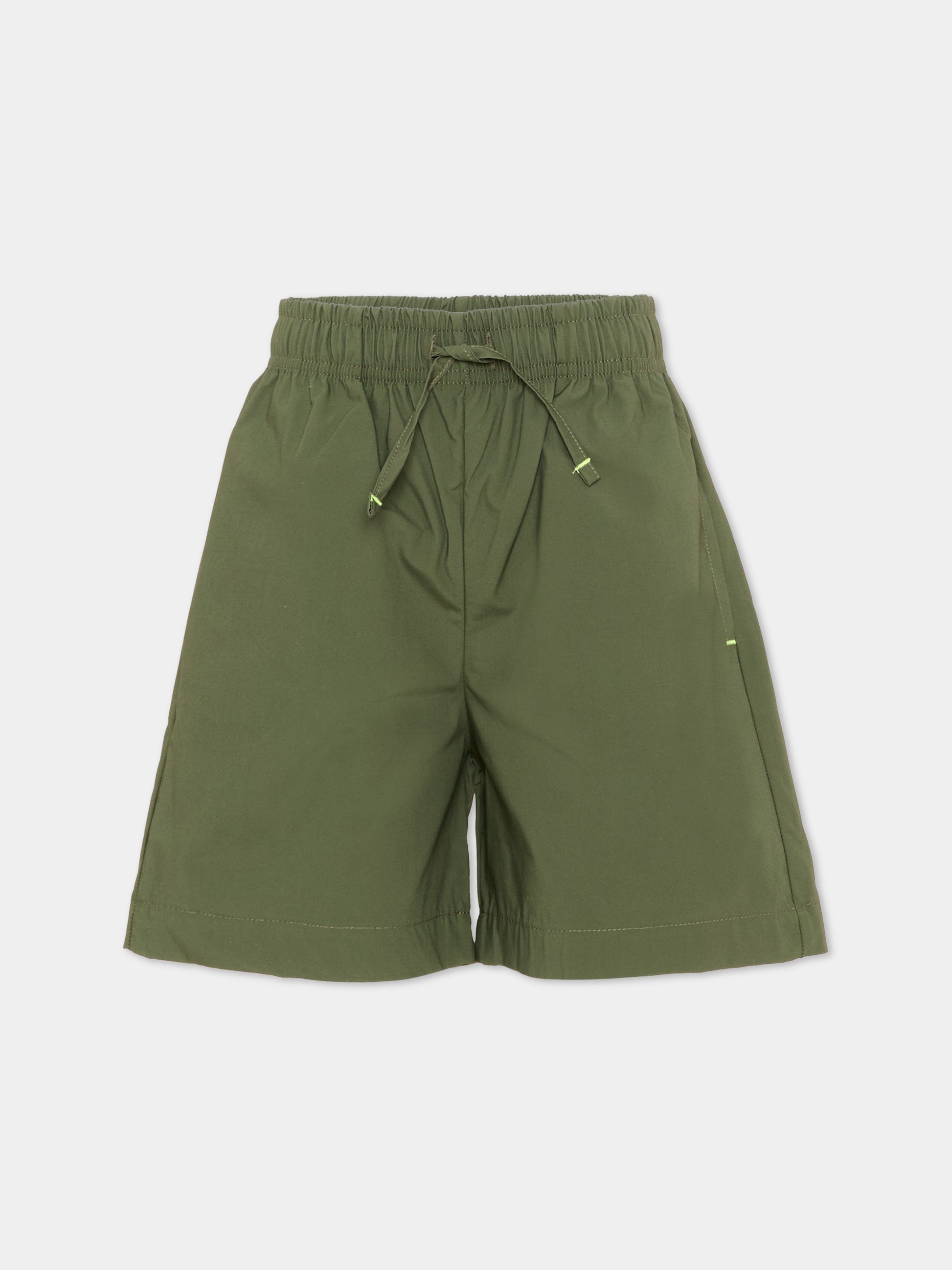 Shorts verdi per bambino con logo,Msgm Kids,S6MSJBBE190 082