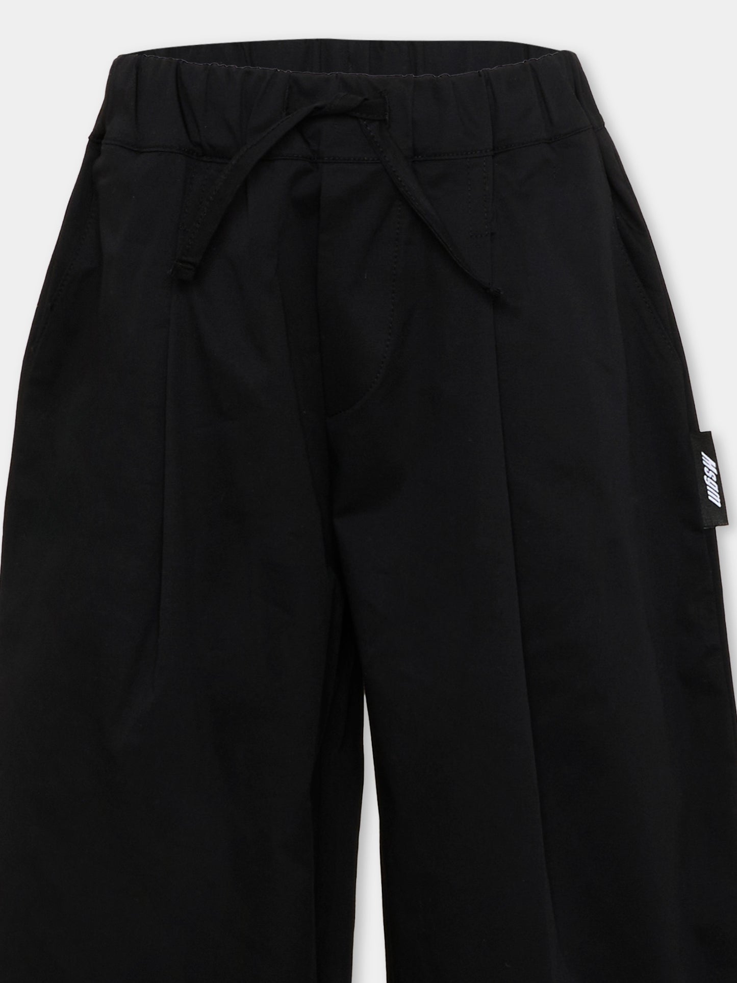Pantaloni casual nero per bambino,Msgm Kids,S6MSJBPA252 110