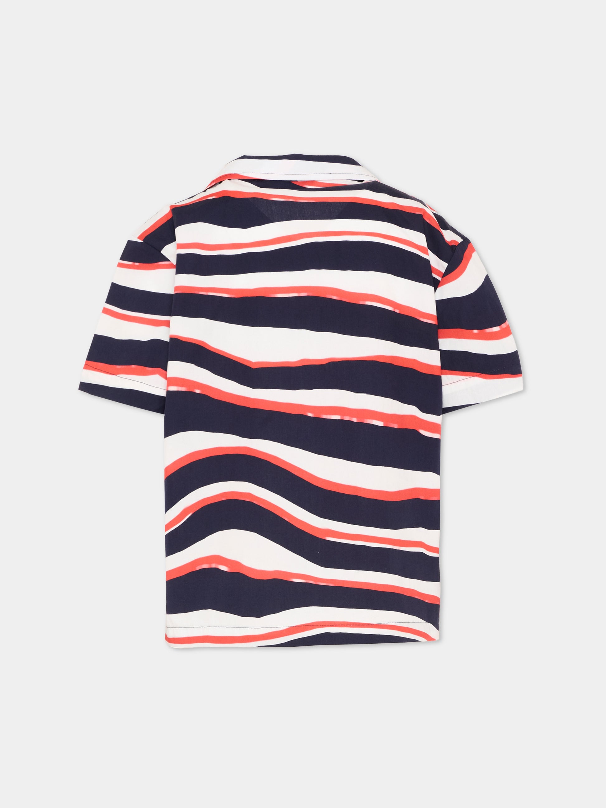 Camicia multicolor per bambino con logo,Msgm Kids,S6MSJBSI301 MS072