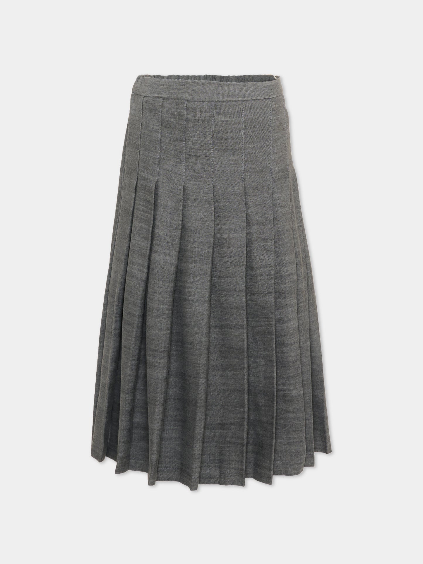 Gonna elegante grigia per bambina plissé,Msgm Kids,S6MSJGSK031 102