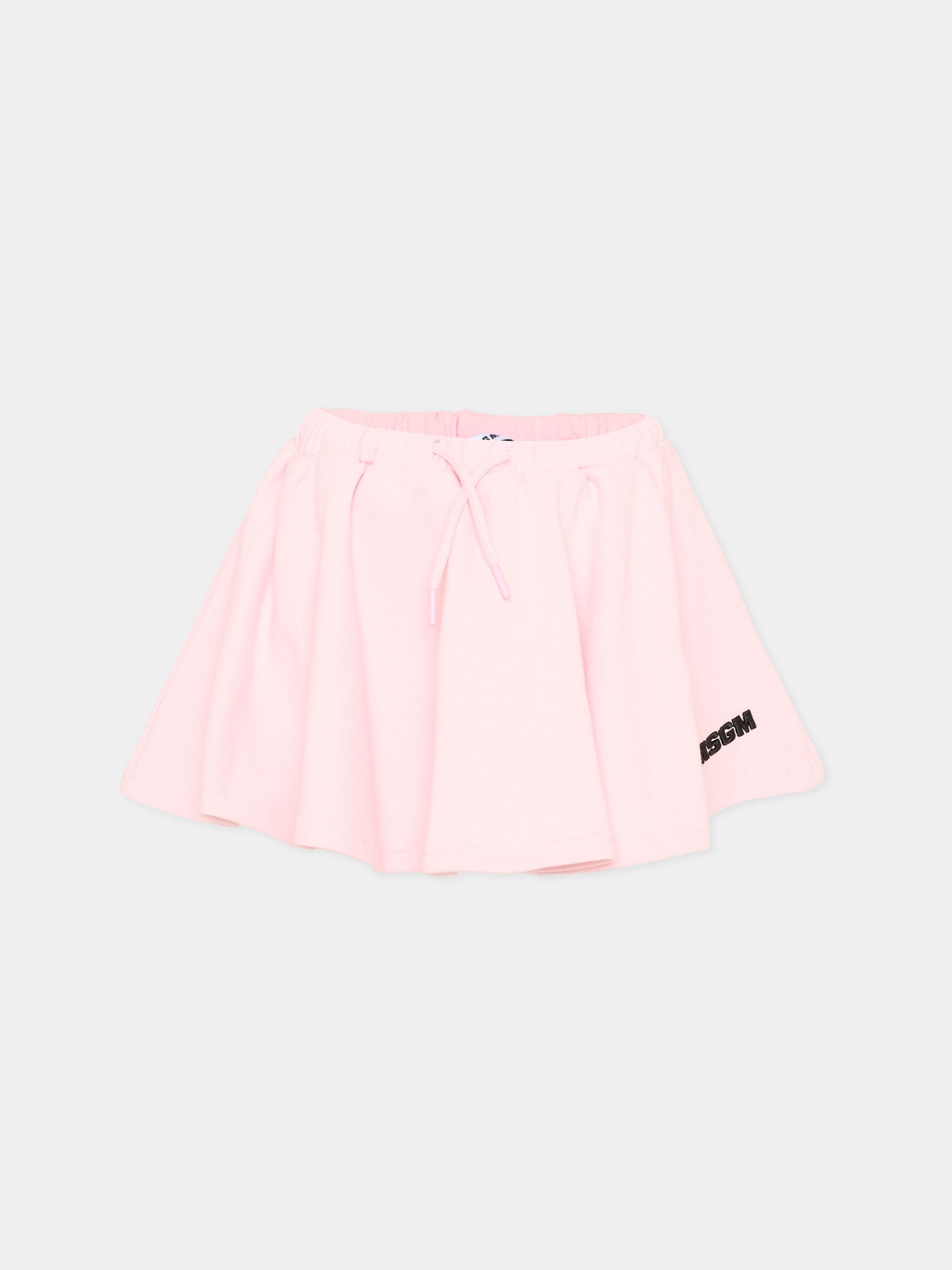 Gonna rosa per bambina con logo,Msgm Kids,S6MSJGST075 MS076