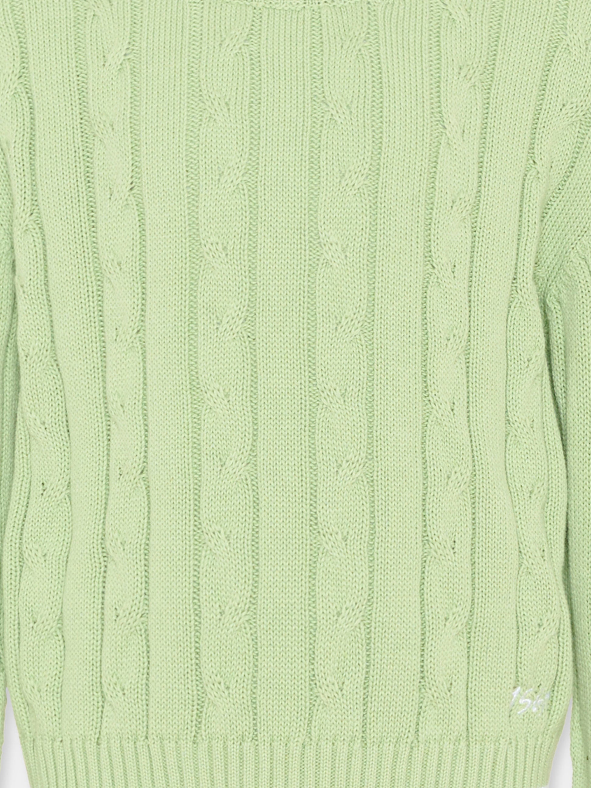 Maglione verde per bambini con trecce,Msgm Kids,S6MSJUJP286 MS077