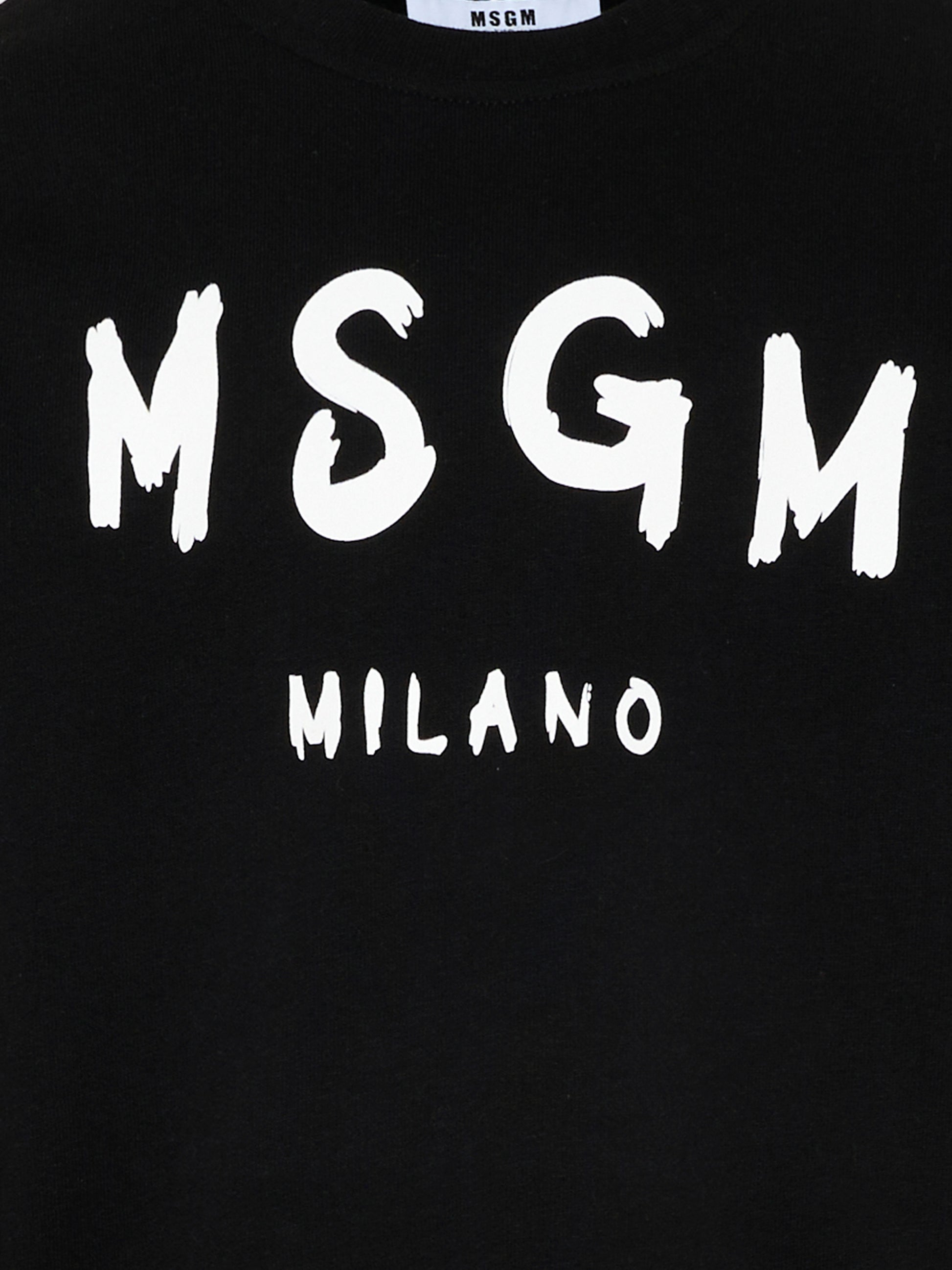 Felpa nero per bambini con logo,Msgm Kids,S6MSJUSW007 110