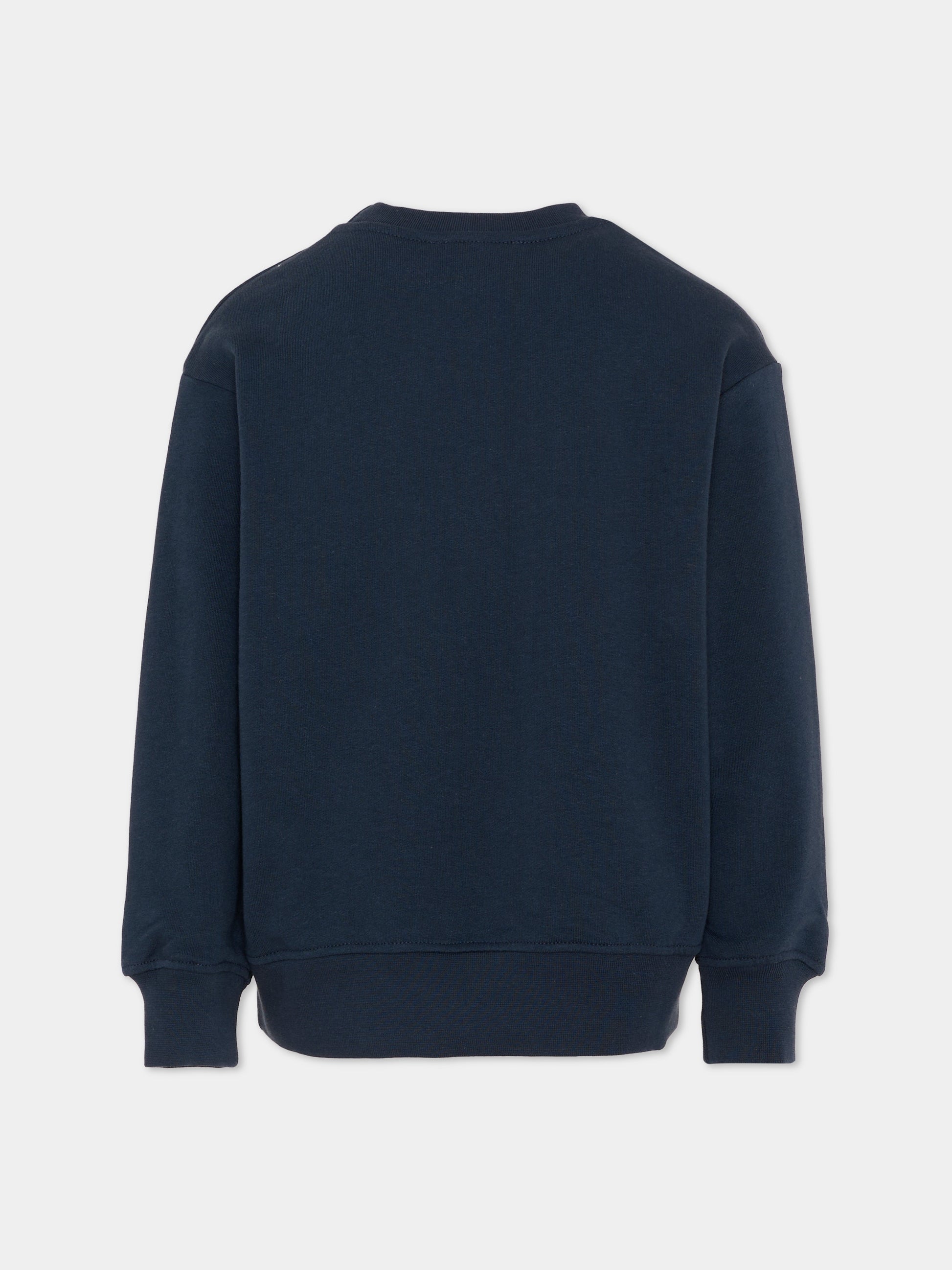 Felpa blu per bambini con logo,Msgm Kids,S6MSJUSW008 MS072