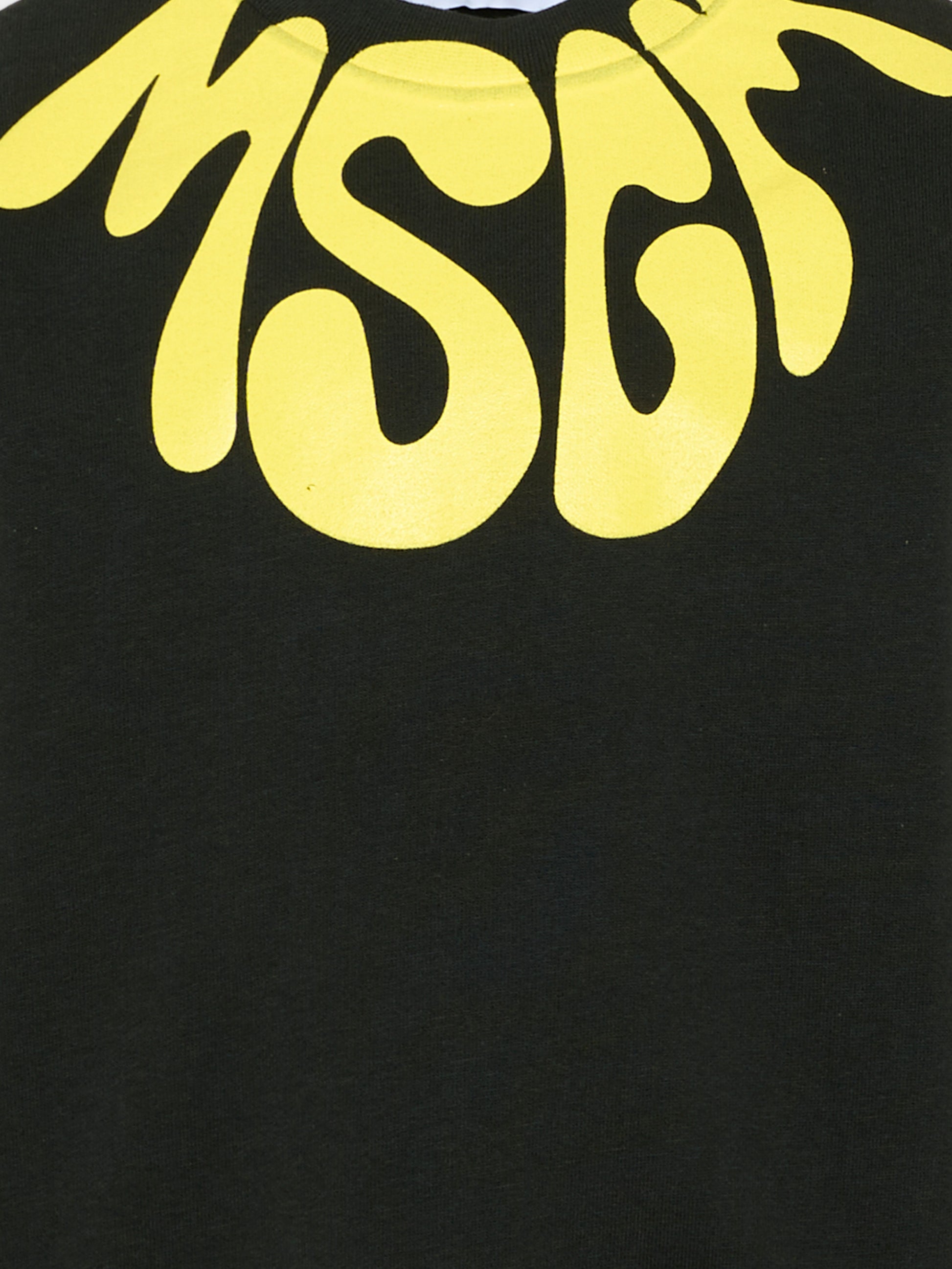 Felpa nera per bambini con logo,Msgm Kids,S6MSJUSW220 MS040