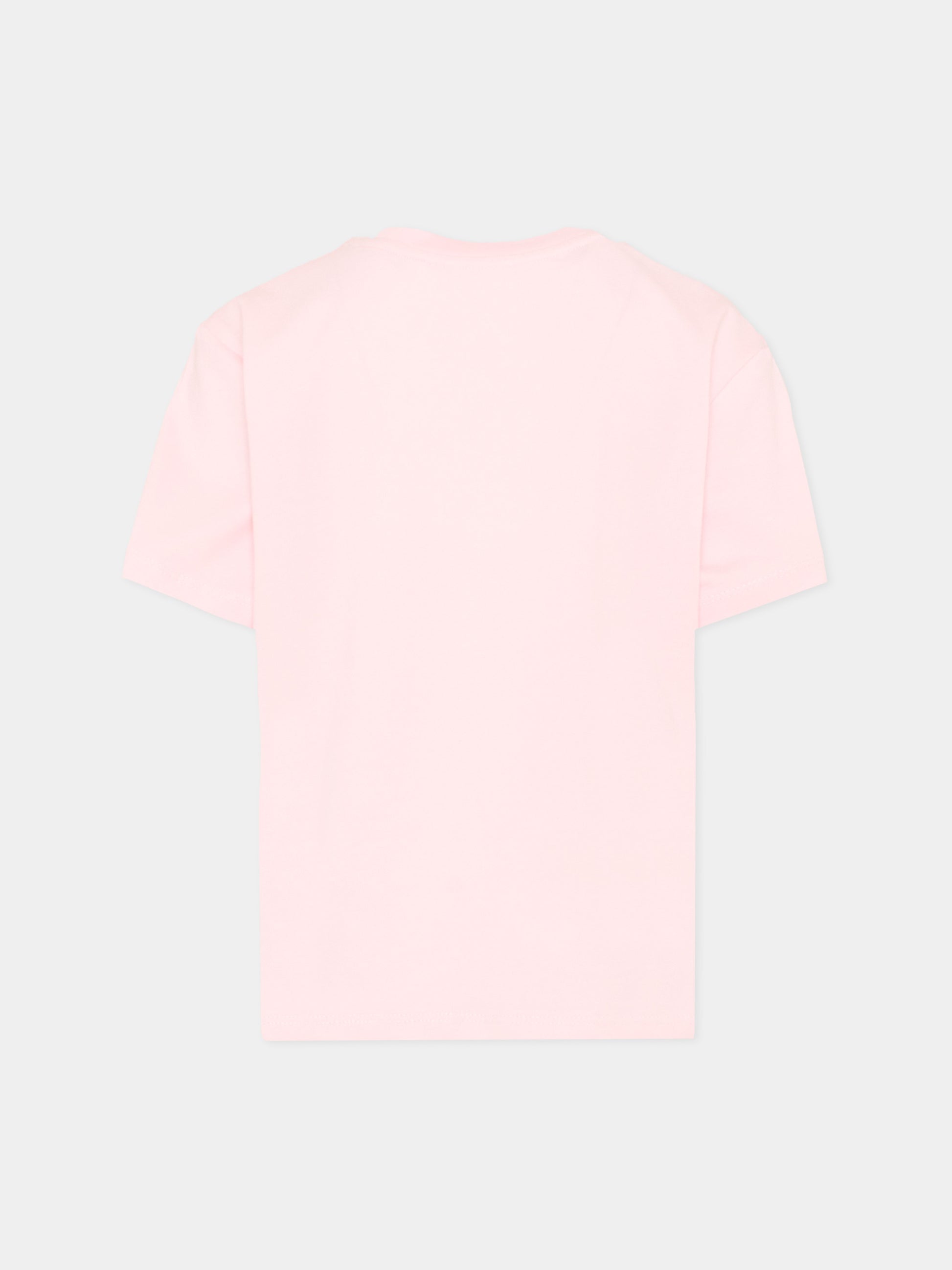 T-Shirt rosa per bambina con logo,Msgm Kids,S6MSJUTH001 MS076