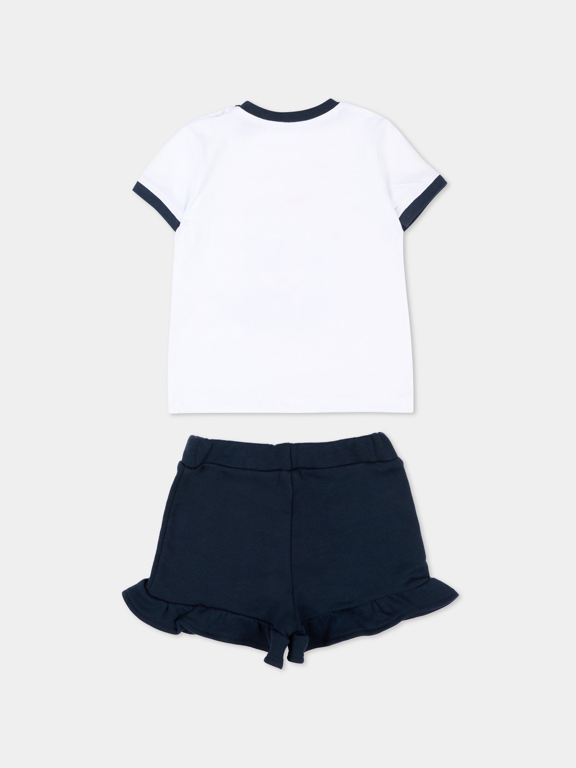 Completo sportivo multicolor per neonata con stampa gatto,Msgm Kids,S6MSNGTR269 001/83