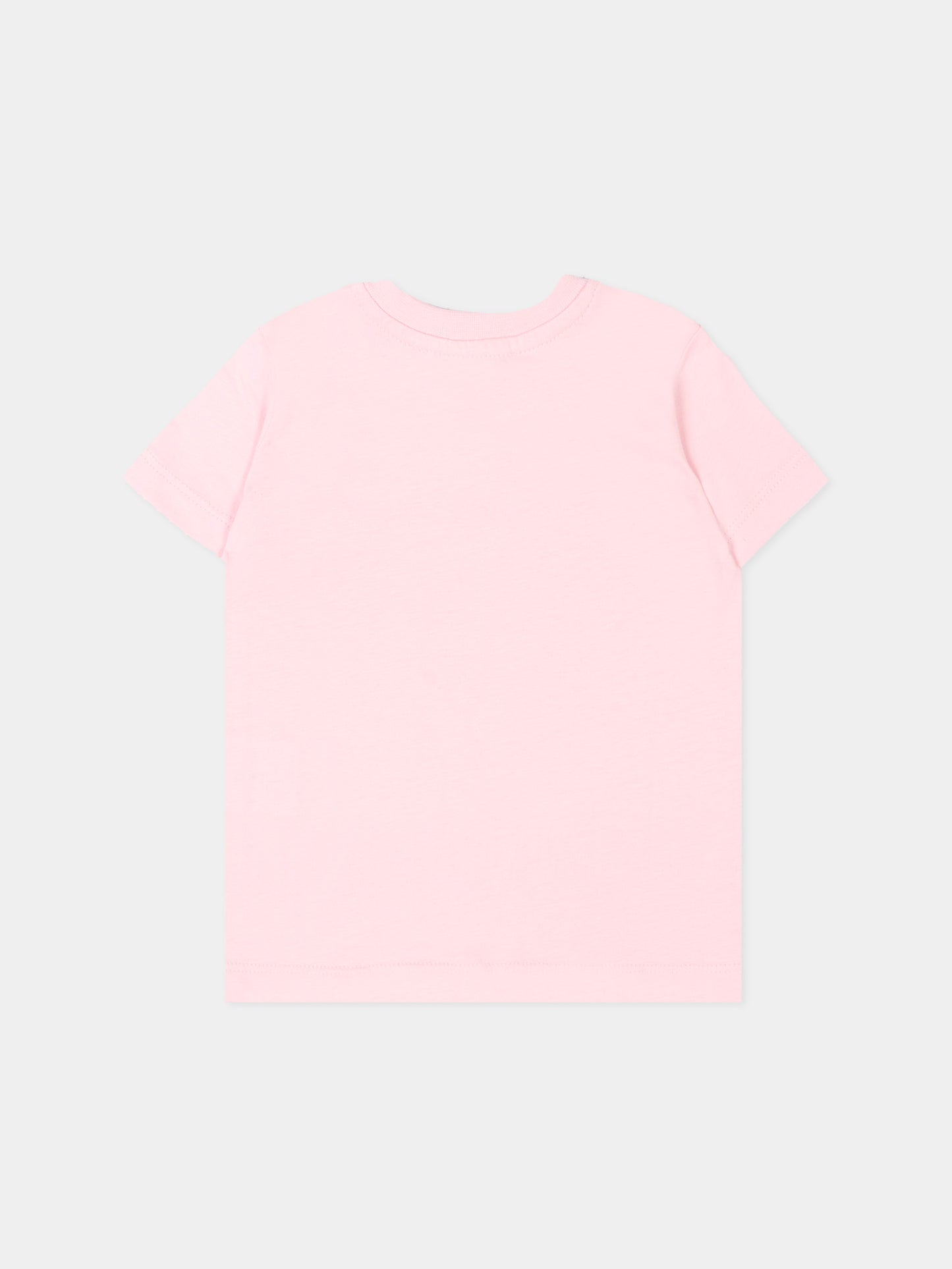 T-shirt rosa per neonata con logo,Msgm Kids,S6MSUNTH266 MS076