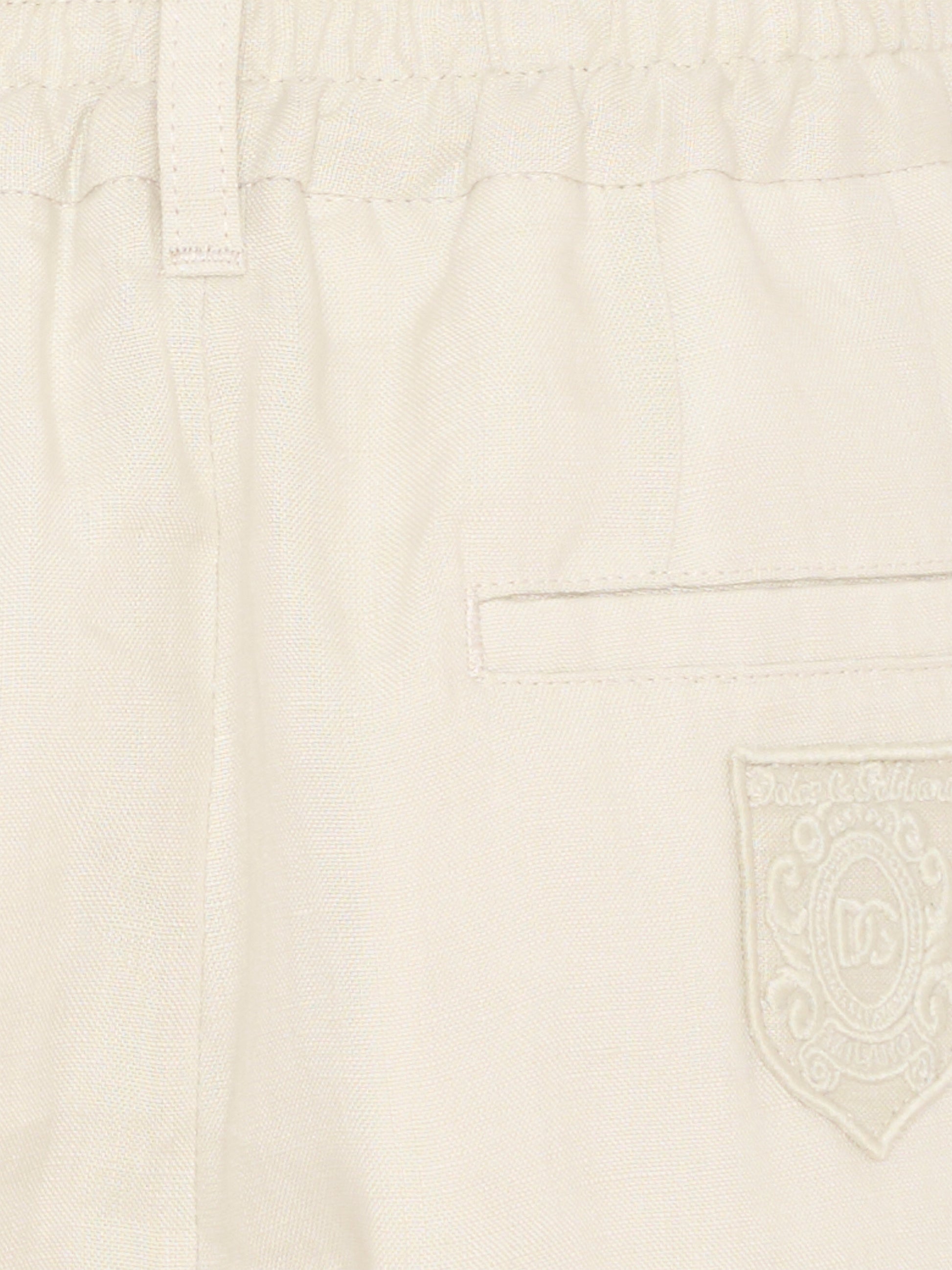 Pantaloni beige per bambino con logo,Dolce & Gabbana Kids,L44P73 FU4LH A3791