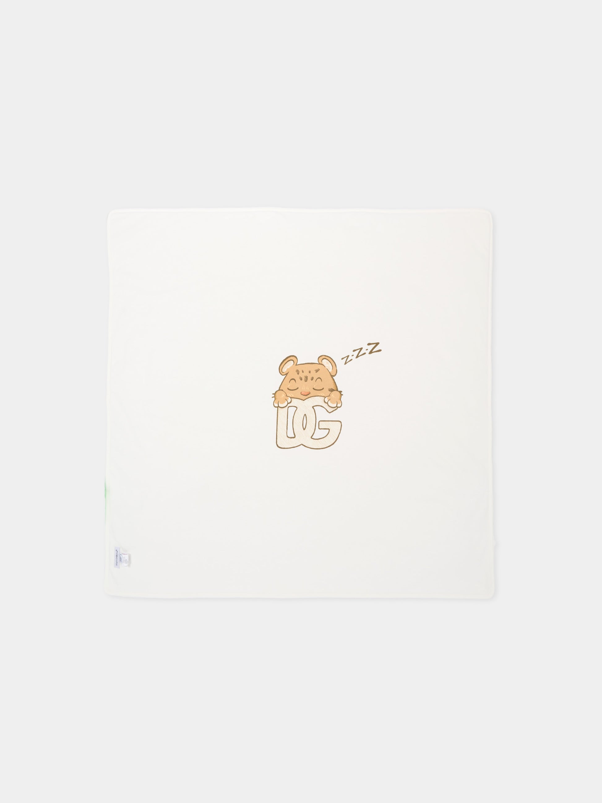 Coperta beige per neonata con logo,Dolce & Gabbana Kids,LNJA88 G7PNL S9000