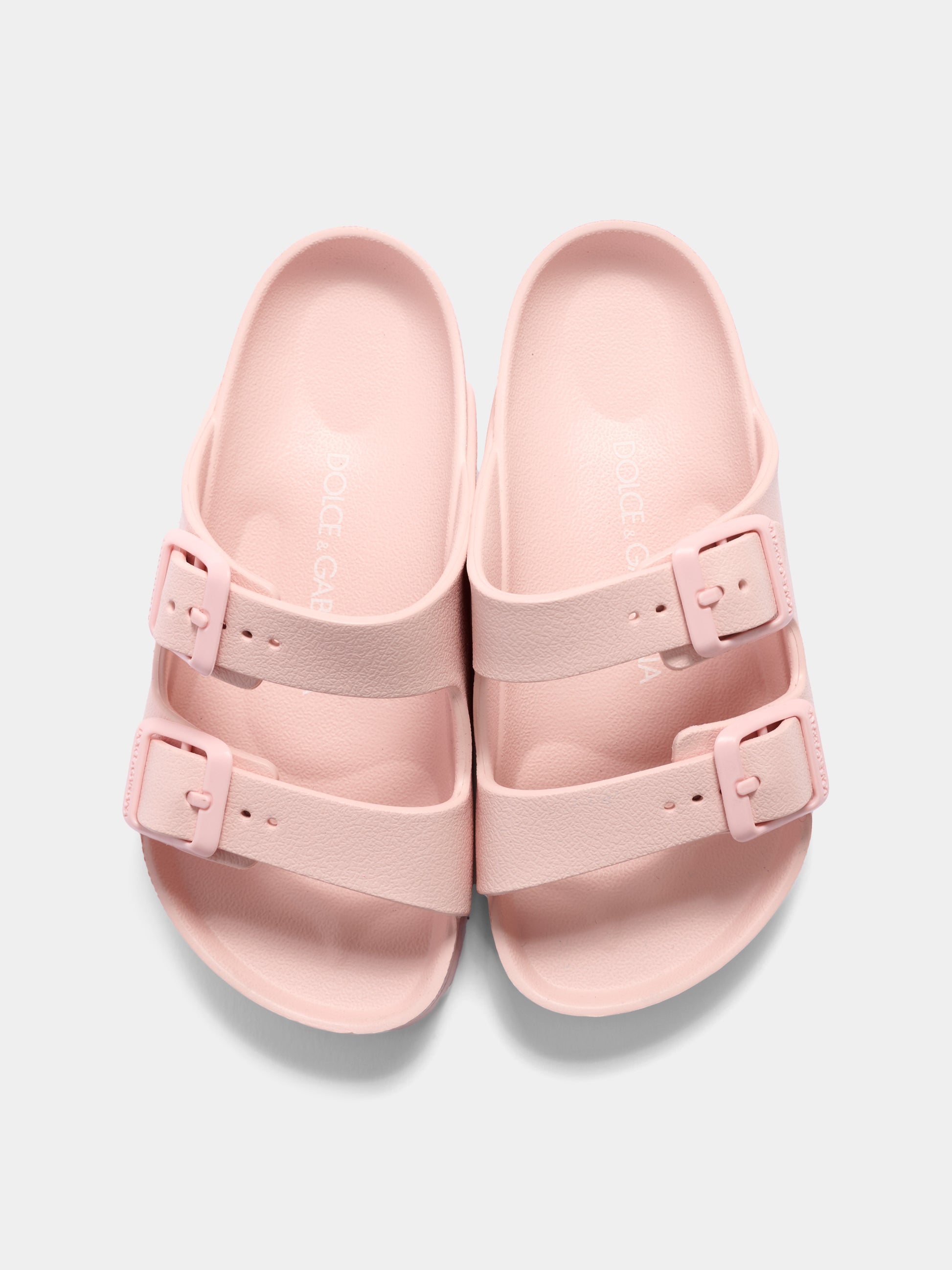 Ciabatte rosa per bambina con logo,Dolce & Gabbana Kids,DD0324 A5103 80400