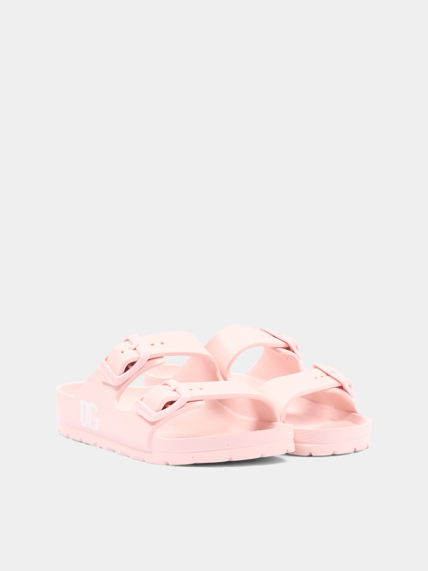 Ciabatte rosa per bambina con logo,Dolce & Gabbana Kids,DD0324 A5103 80400