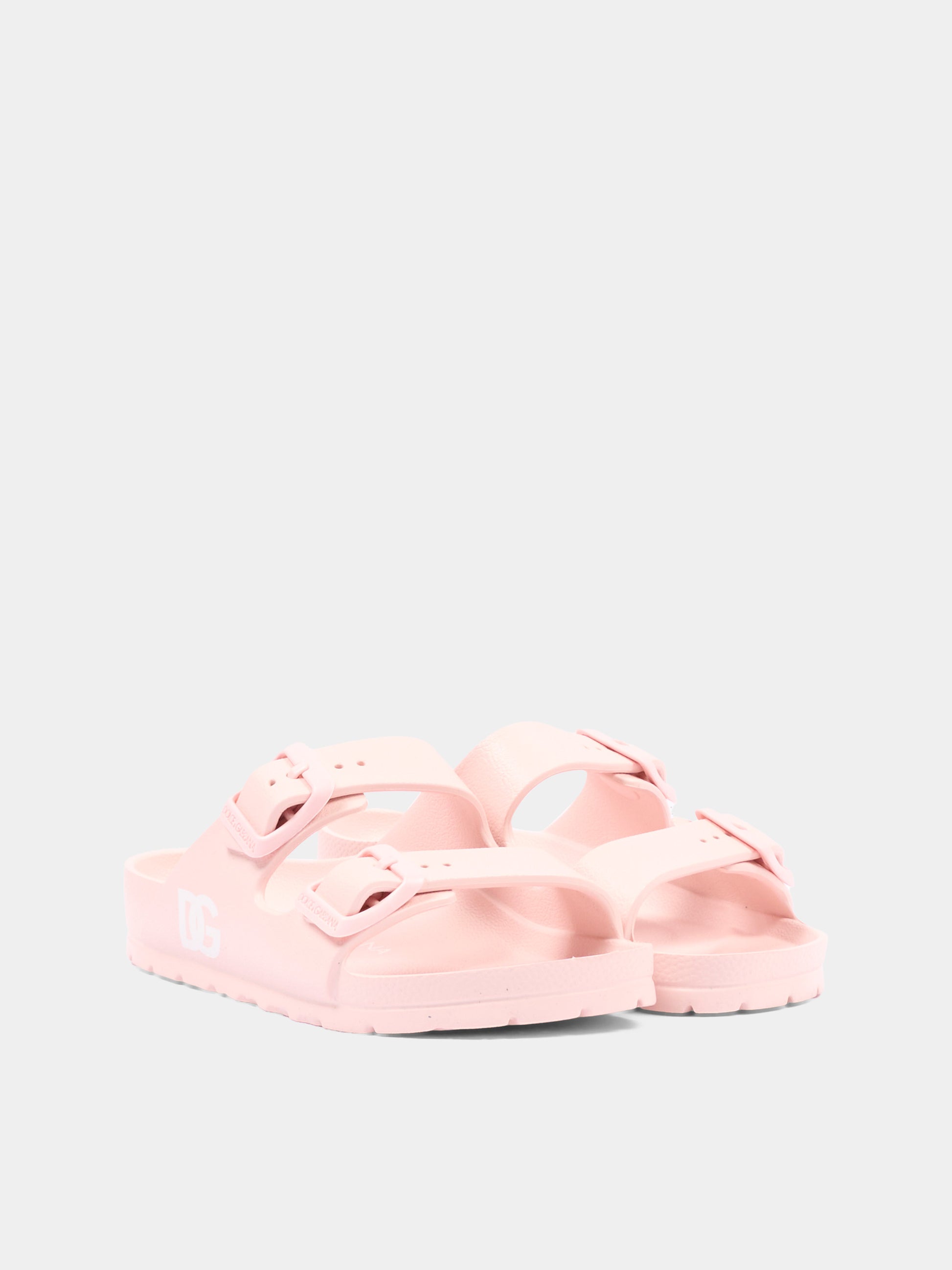 Ciabatte rosa per bambina con logo,Dolce & Gabbana Kids,DD0324 A5103 80400