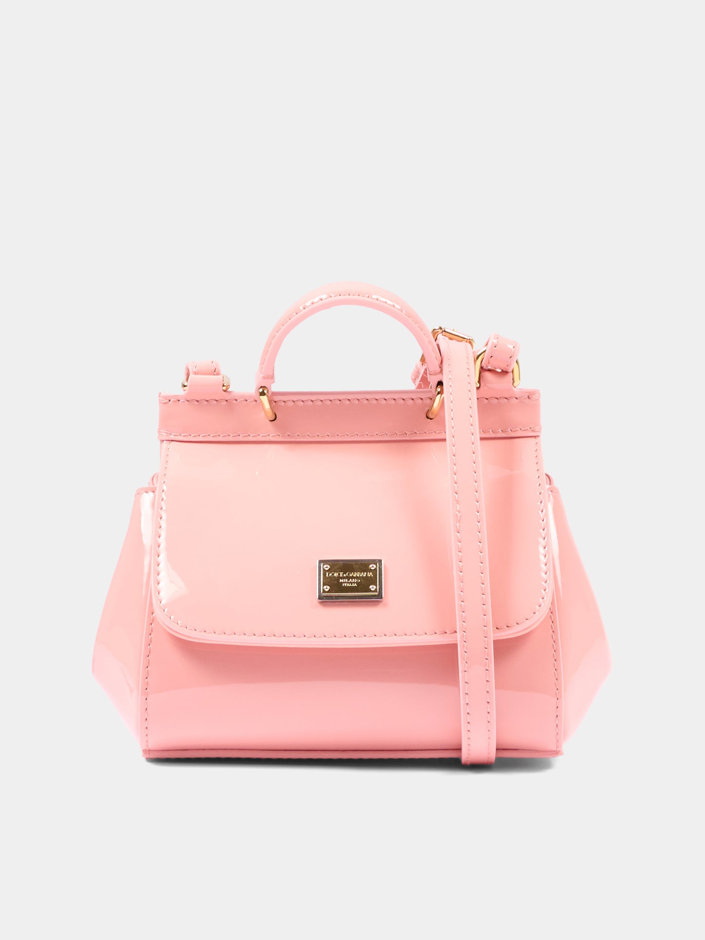 Borsa rosa Sicily Mini per bambina con logo,Dolce & Gabbana Kids,EB0003 A1067 88438