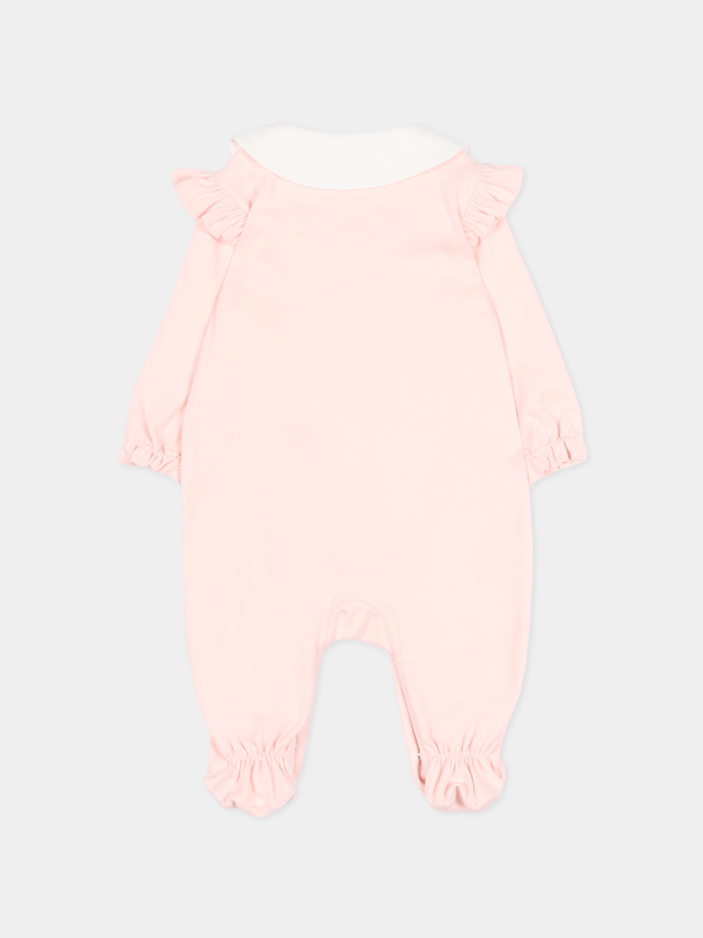 Set tutina rosa per neonata con logo,Dolce & Gabbana Kids,L2JO4T G7PNO S9000