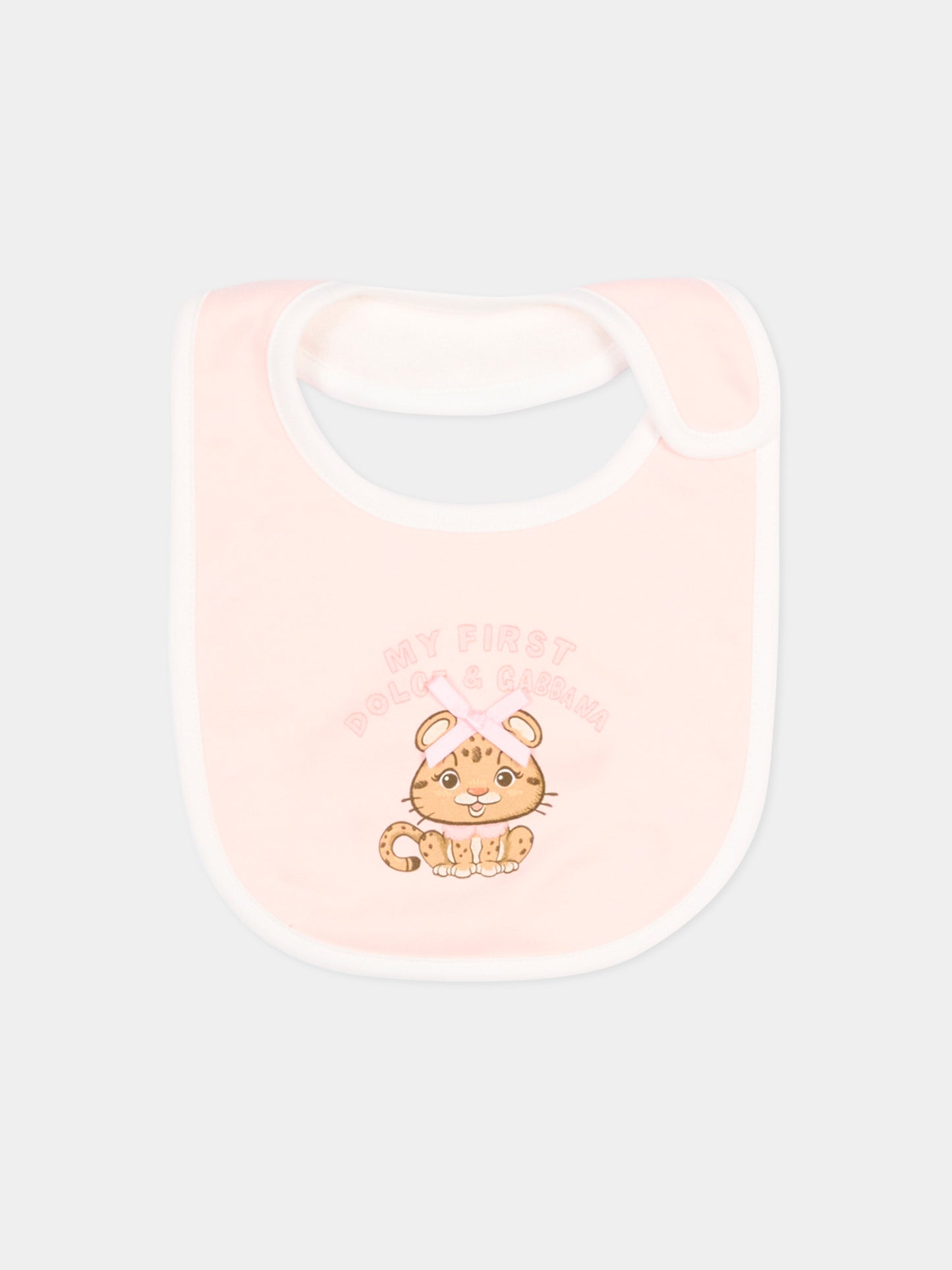 Set tutina rosa per neonata con logo,Dolce & Gabbana Kids,L2JO4T G7PNO S9000