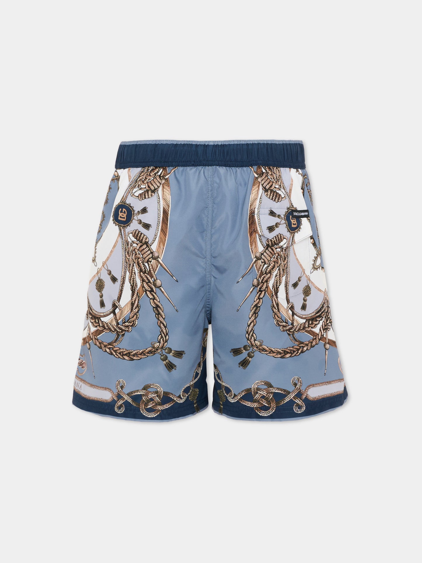 Boxer mare multicolor per bambino stampa marina,Dolce & Gabbana Kids,L4J850 ON0CO HT5XB