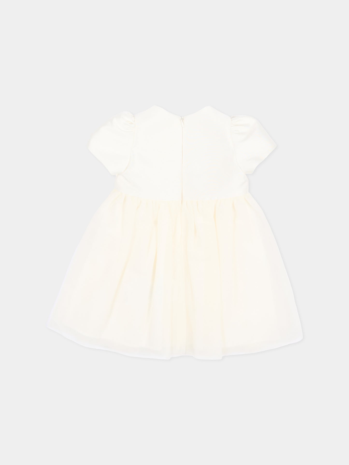 Abito avorio per neonata con fiori,Simonetta,SY1021-T0002 102