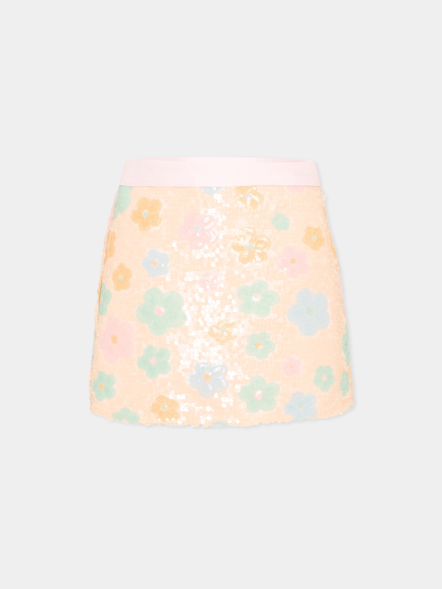 Gonna rosa per bambina con paillettes,Simonetta,SY7A21-U0277 500MC