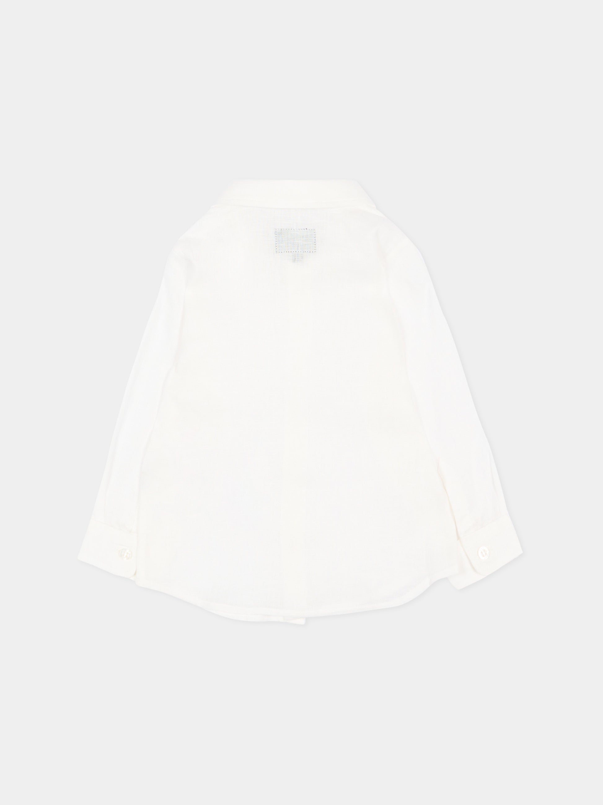 Camicia avorio per neonato con logo,Fay Kids,FY5500 Z3681 101