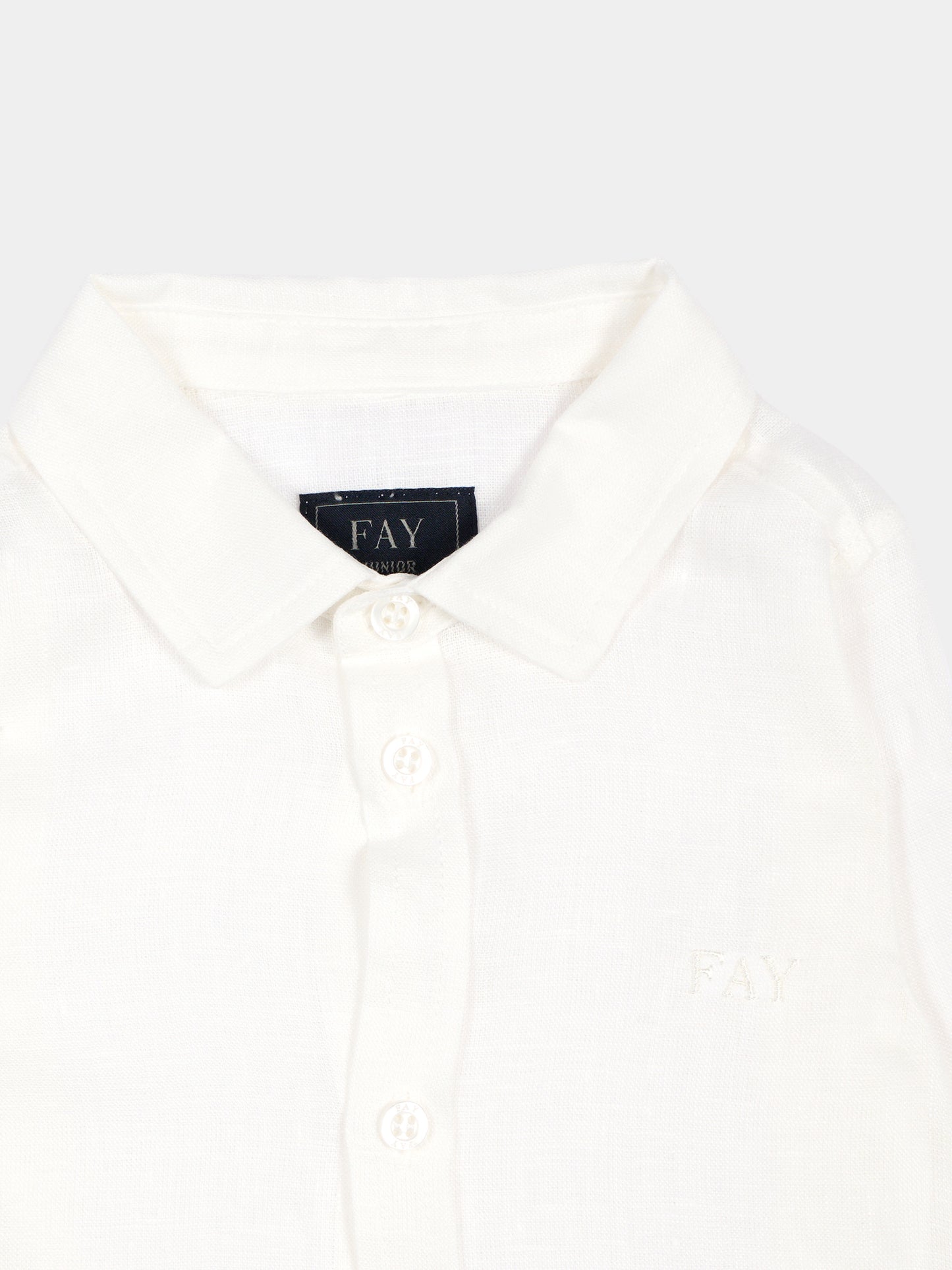 Camicia avorio per neonato con logo,Fay Kids,FY5500 Z3681 101