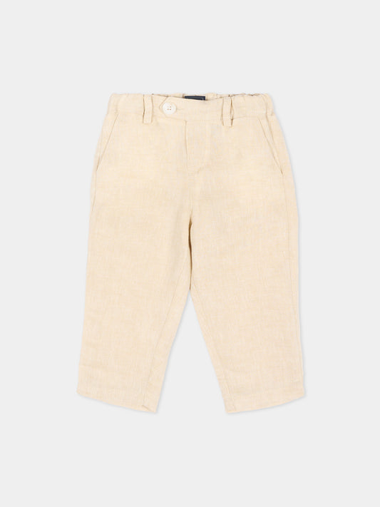 Pantaloni eleganti beige per neonato,Fay Kids,FY6500 I0318 109