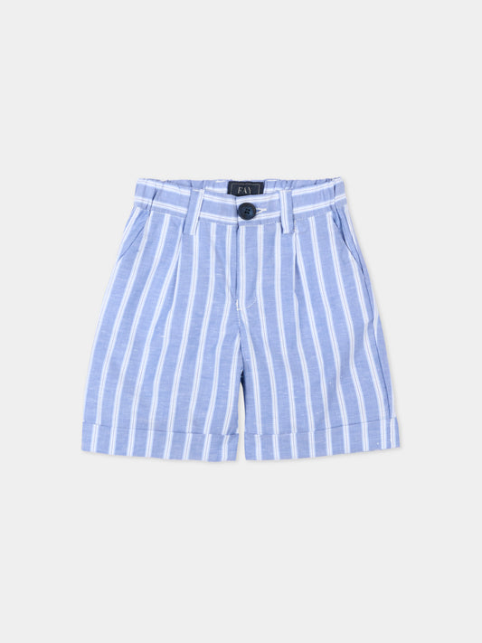 Shorts blu a righe per neonato,Fay Kids,FY6539 Z3751 100BL