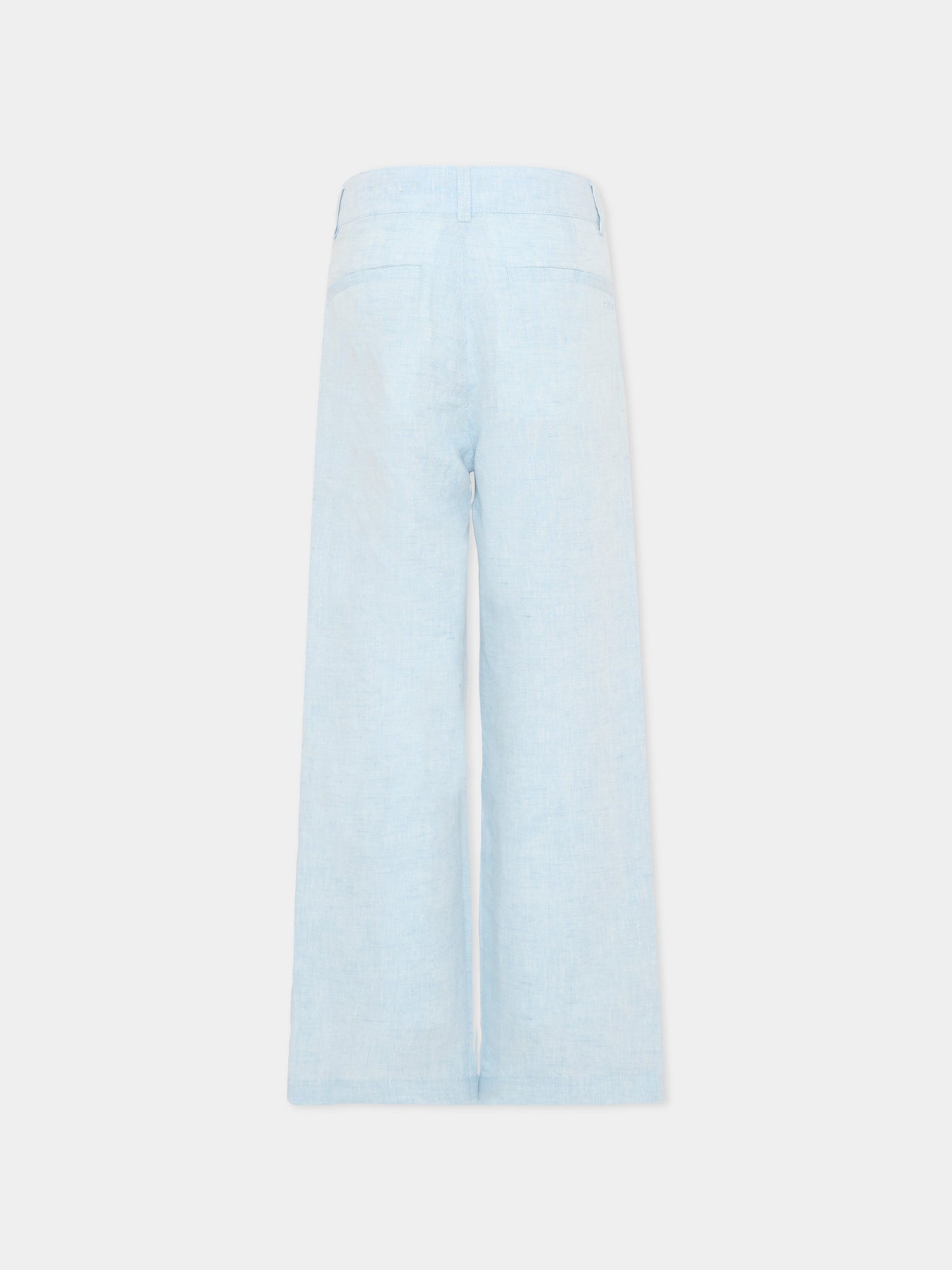 Pantaloni casual celeste per bambino,Fay Kids,FY6P50 I0318 607