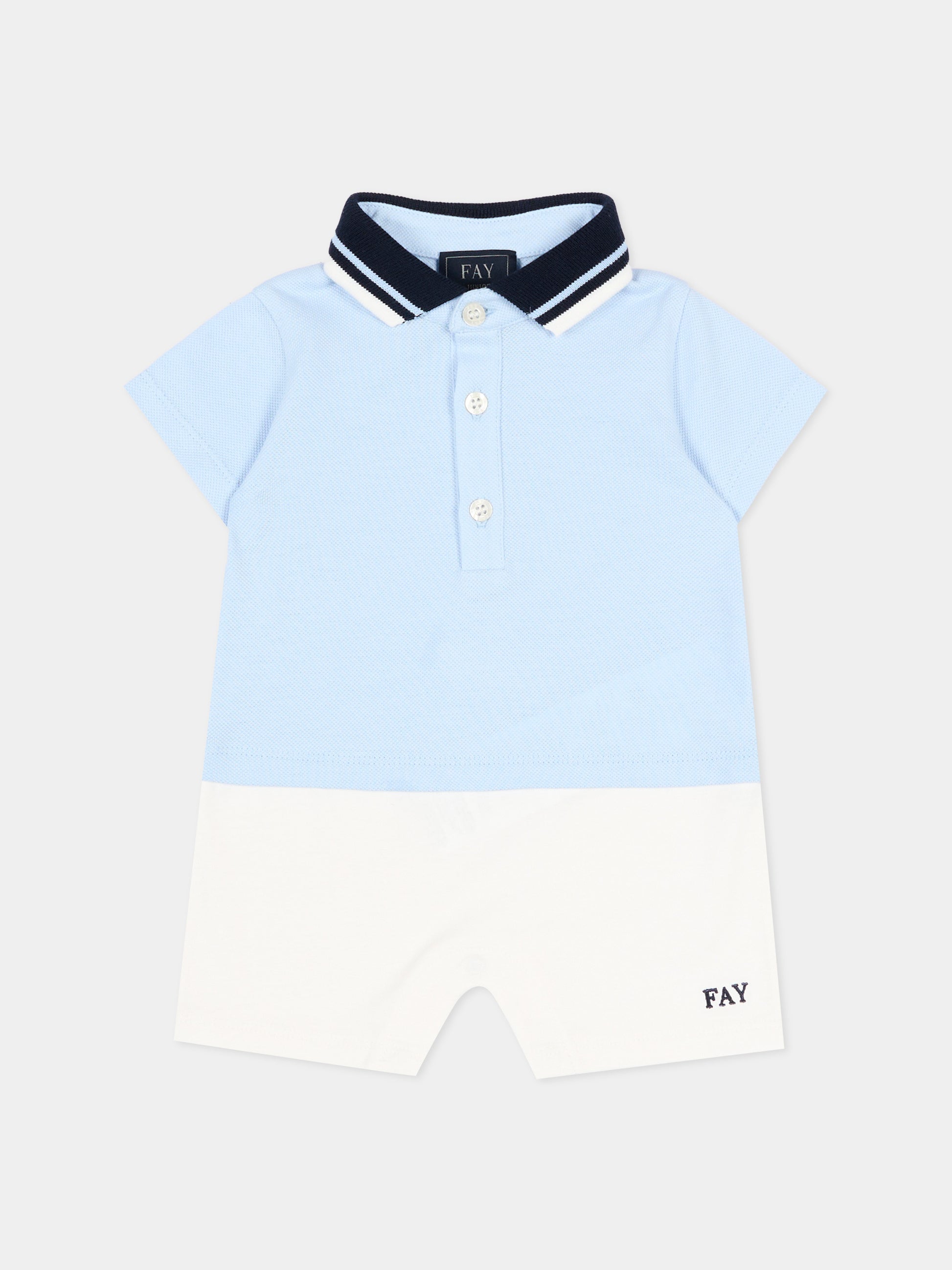 Pagliaccetto multicolor per neonato con logo,Fay Kids,FYB501 Z3707 652AV