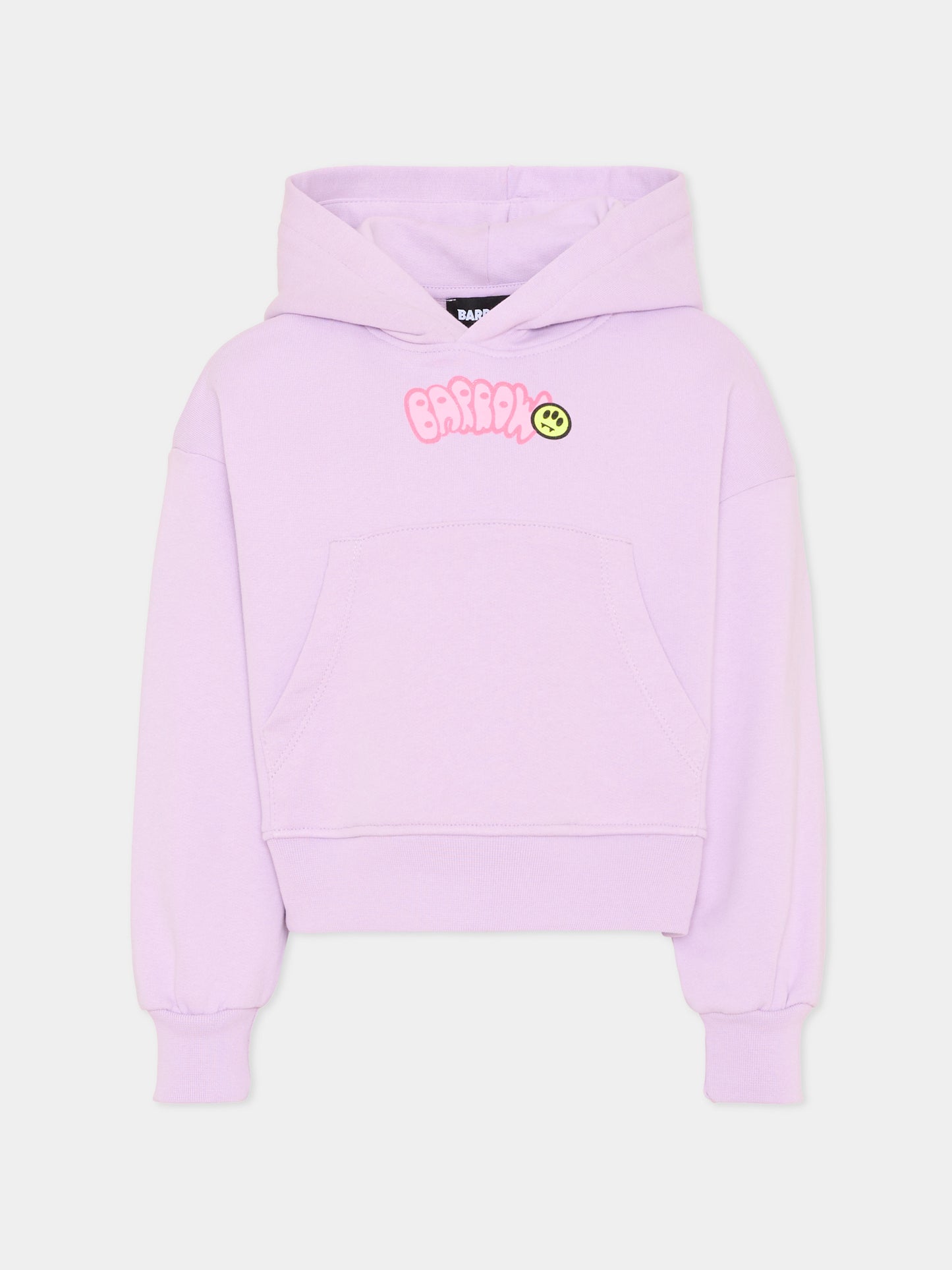 Felpa lilla con logo per bambina,Barrow,S6BKJGHS004 071