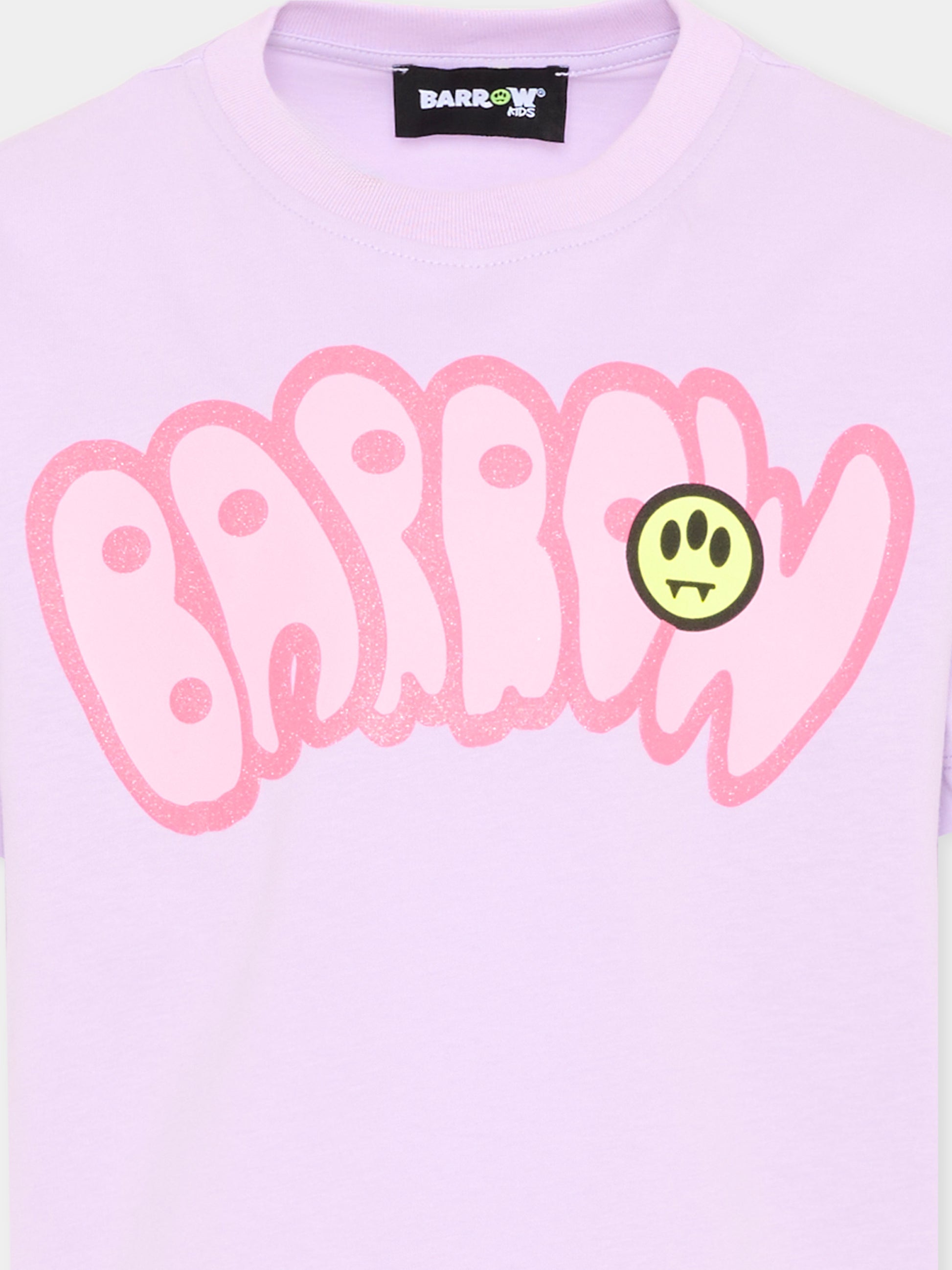 T-Shirt lilla Barrow per bambina con logo,Barrow,S6BKJGTH063 071
