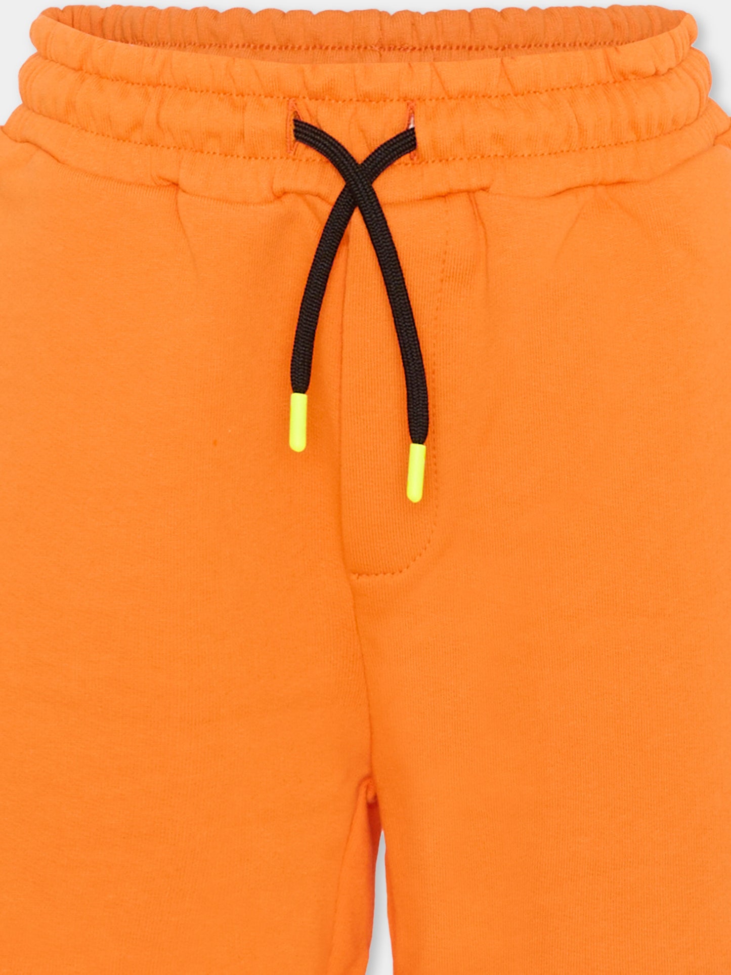 Shorts sportivi arancioni per bambini con logo,Barrow,S6BKJUBE010 BW315