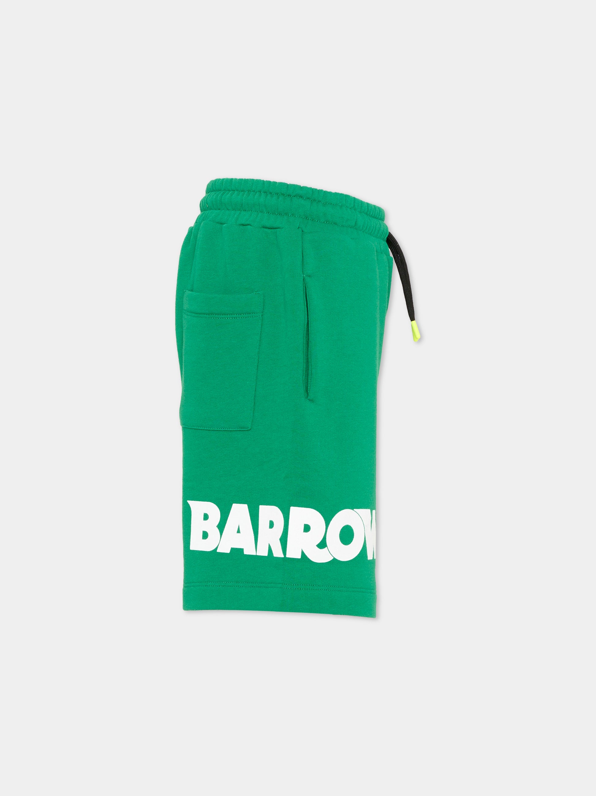 Shorts sportivi verdi per bambini logo,Barrow,S6BKJUBE011 080