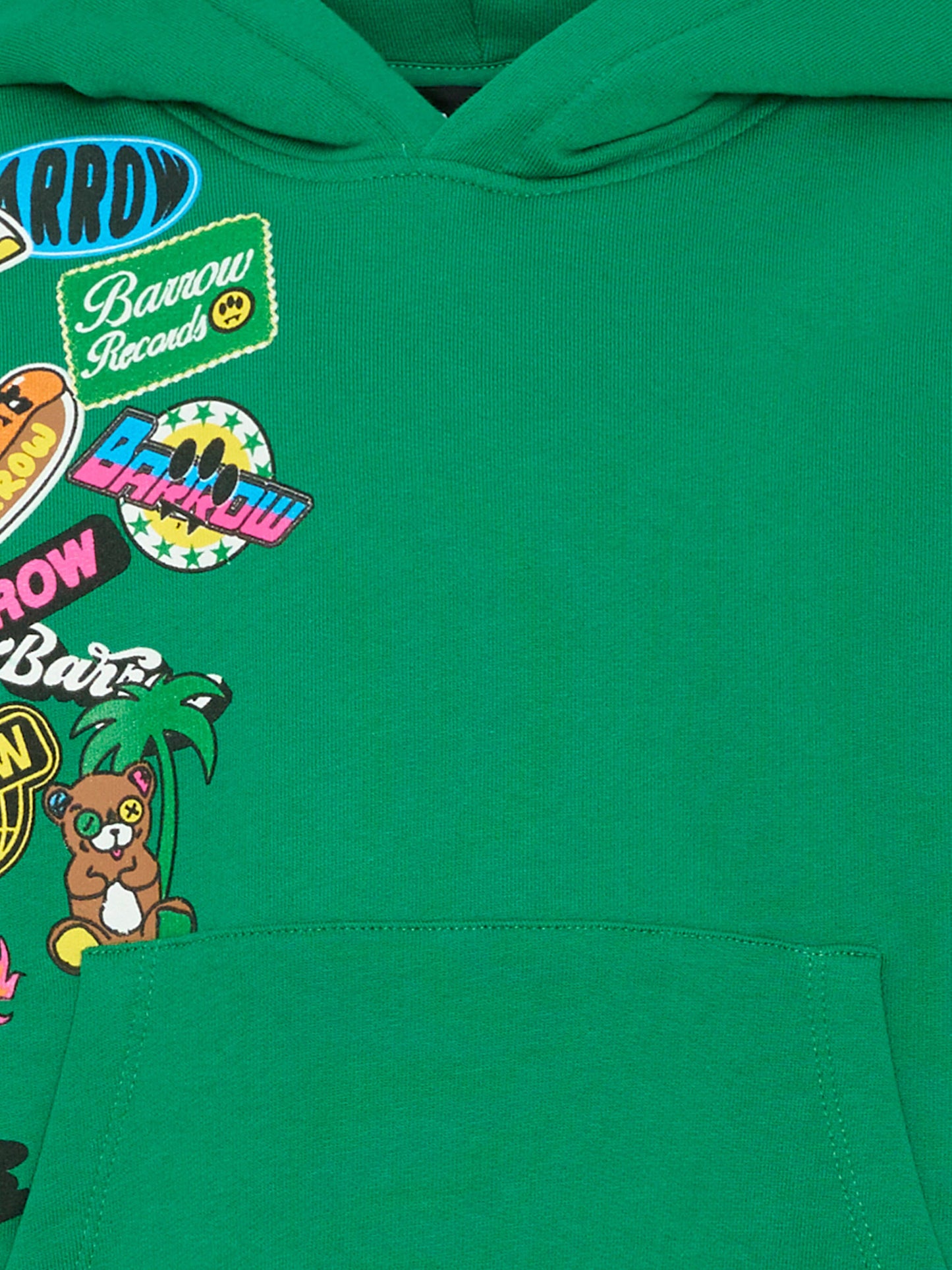 Felpa verde per bambini con stampe pop,Barrow,S6BKJUHS086 080