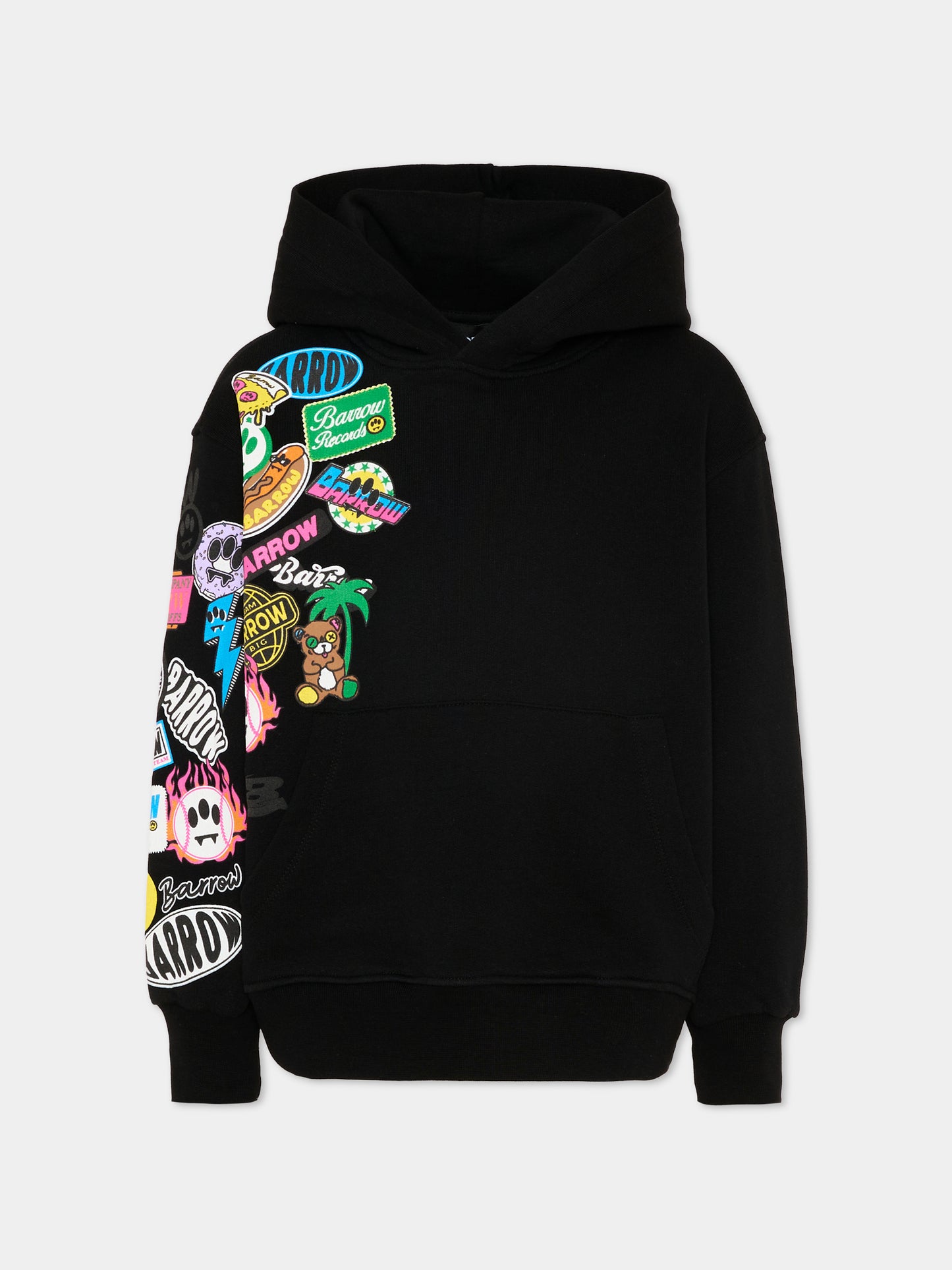 Felpa nera Barrow per bambini con stampe,Barrow,S6BKJUHS086 110