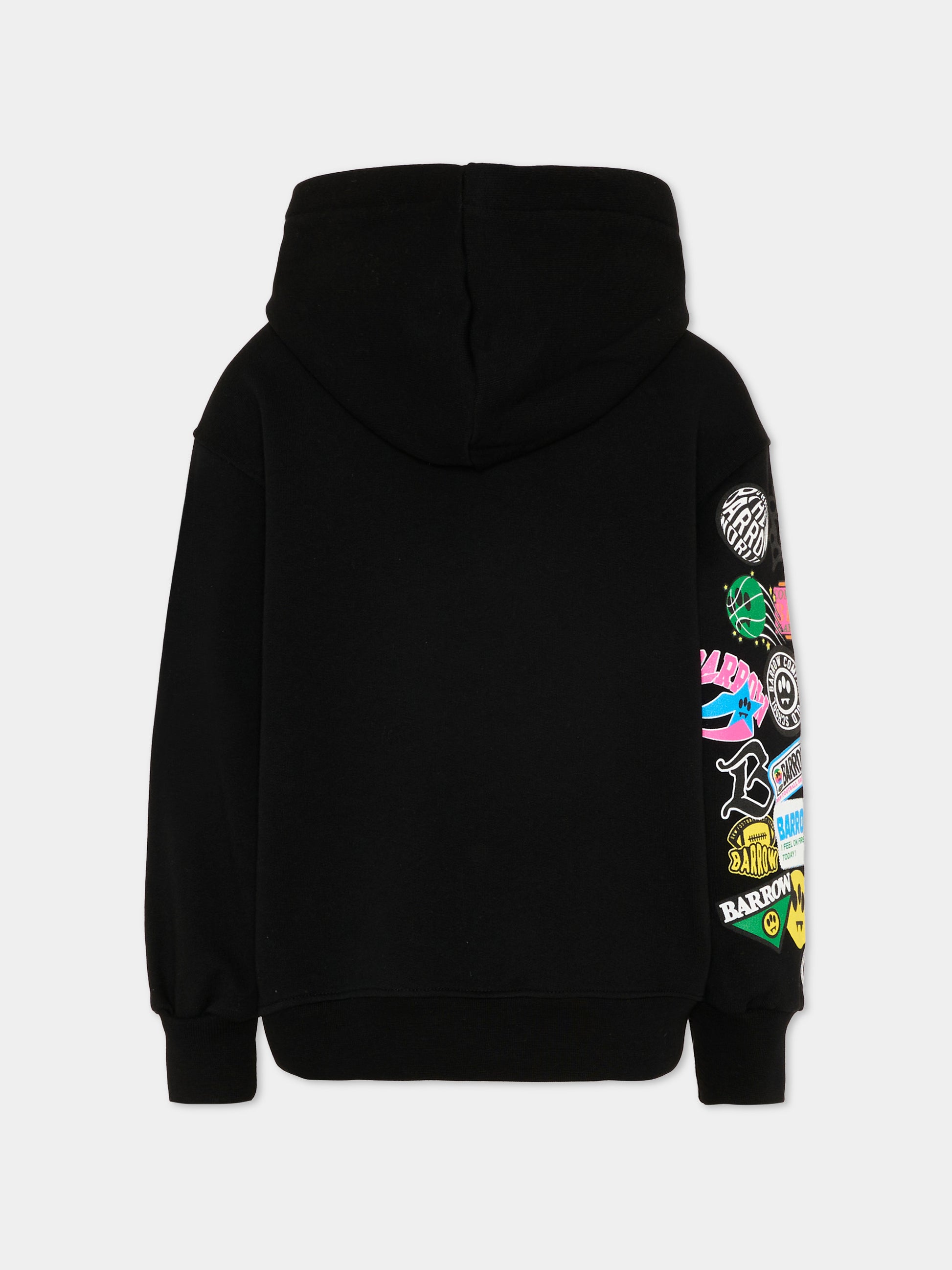 Felpa nera Barrow per bambini con stampe,Barrow,S6BKJUHS086 110
