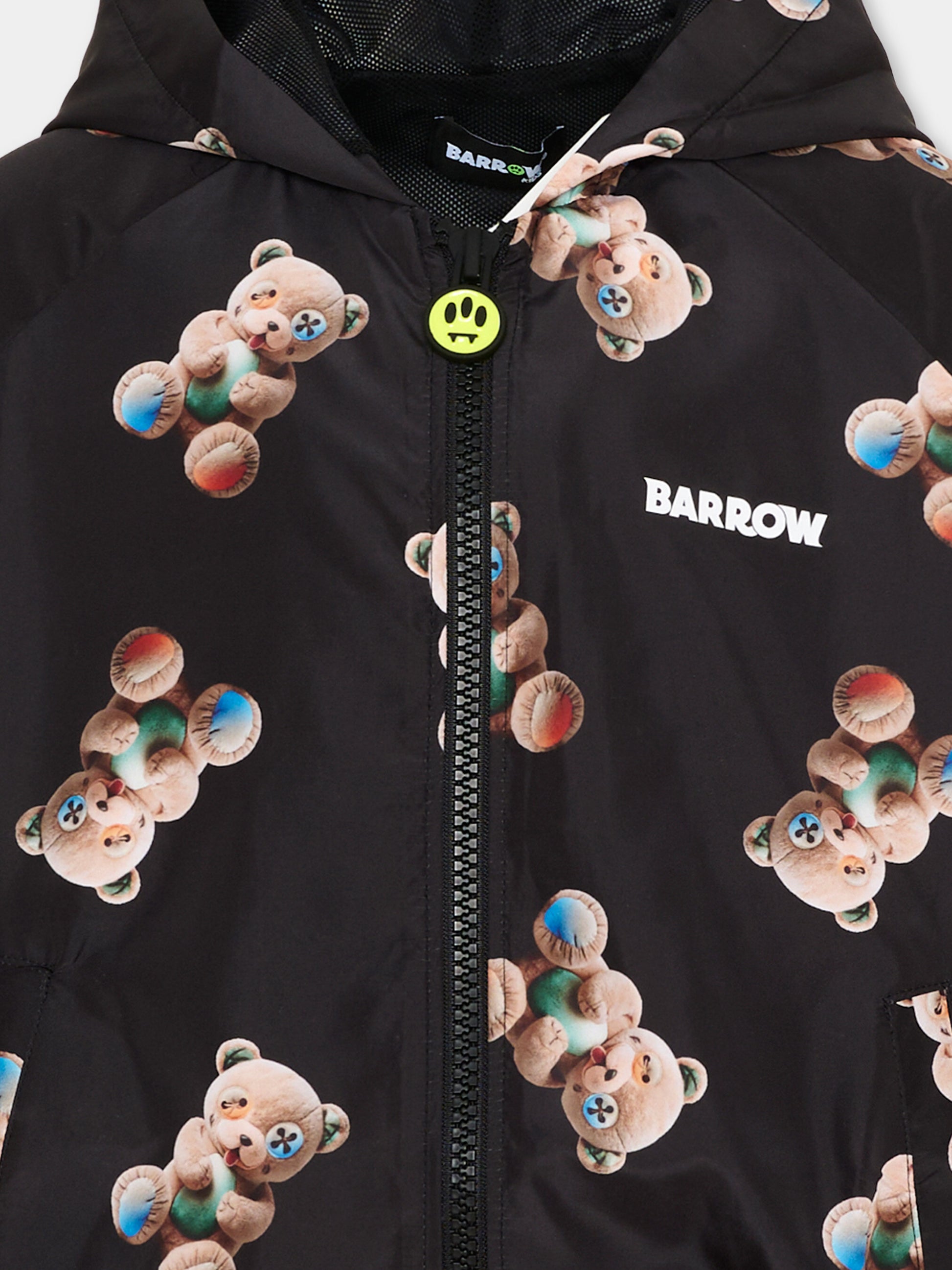 Giacche a vento nero per bambini con stampa orsetti,Barrow,S6BKJUJK017 110