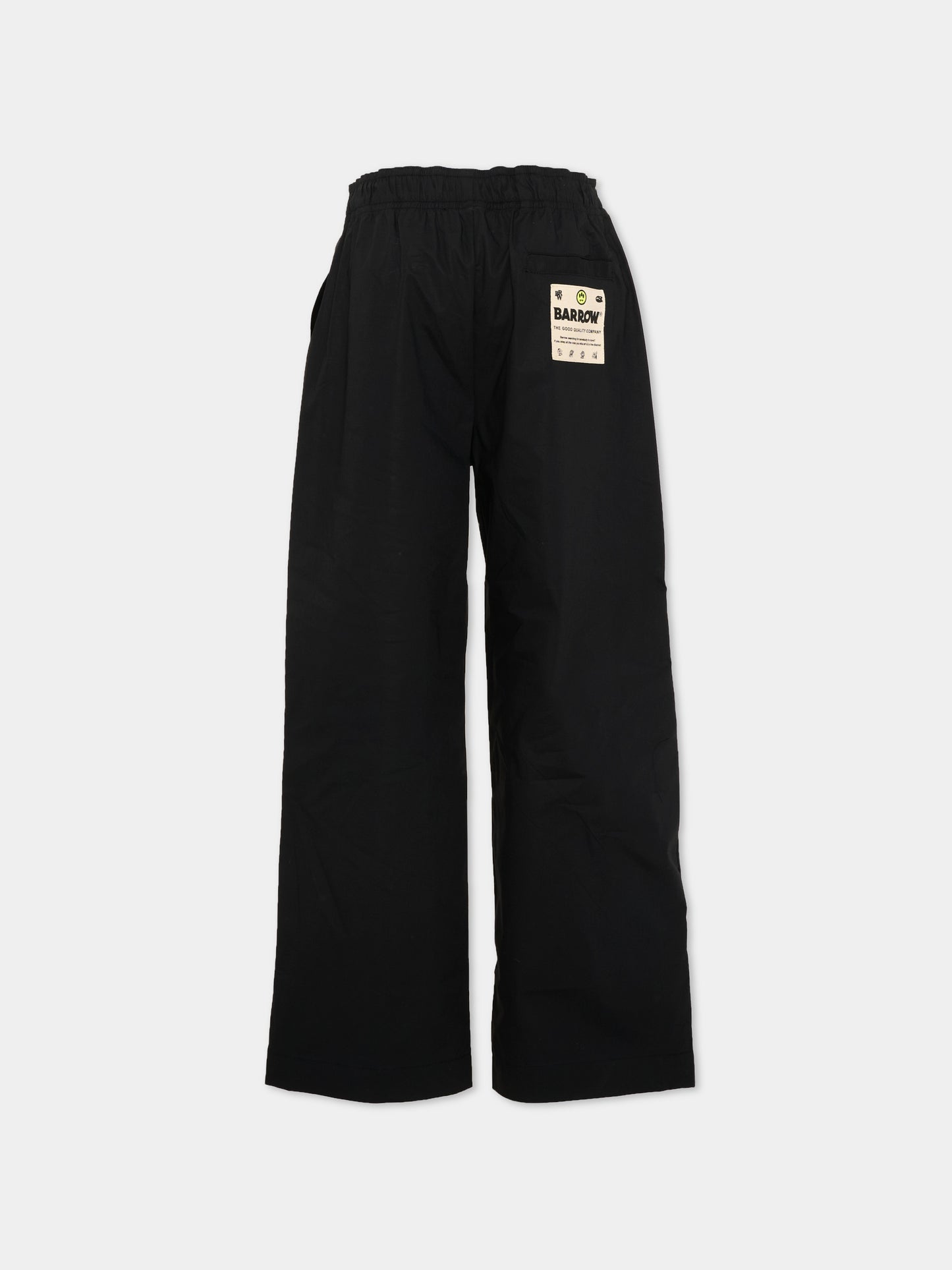 Pantaloni casual nero per bambino con logo,Barrow,S6BKJUPA105 110