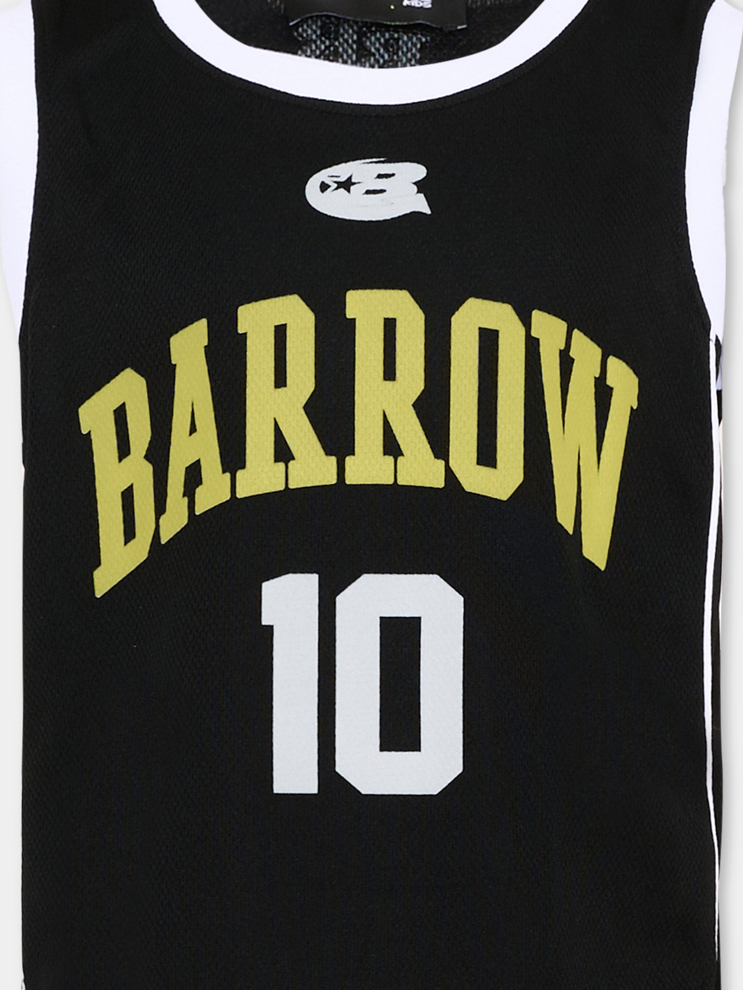 Canotta nera per bambino con logo,Barrow,S6BKJUTA109 110