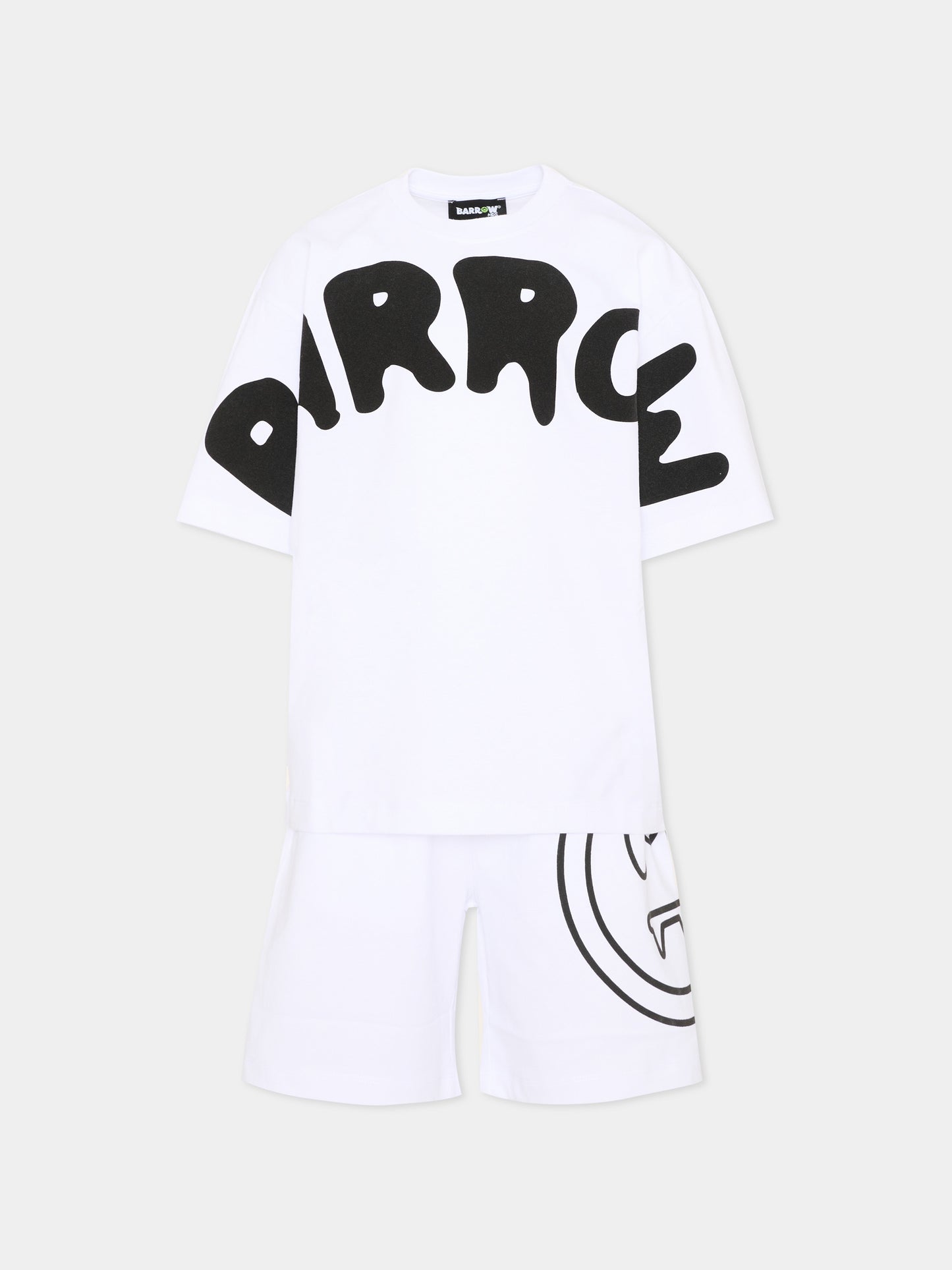 Completo sportivo bianco per bambino con logo,Barrow,S6BKJUTB030 002/13